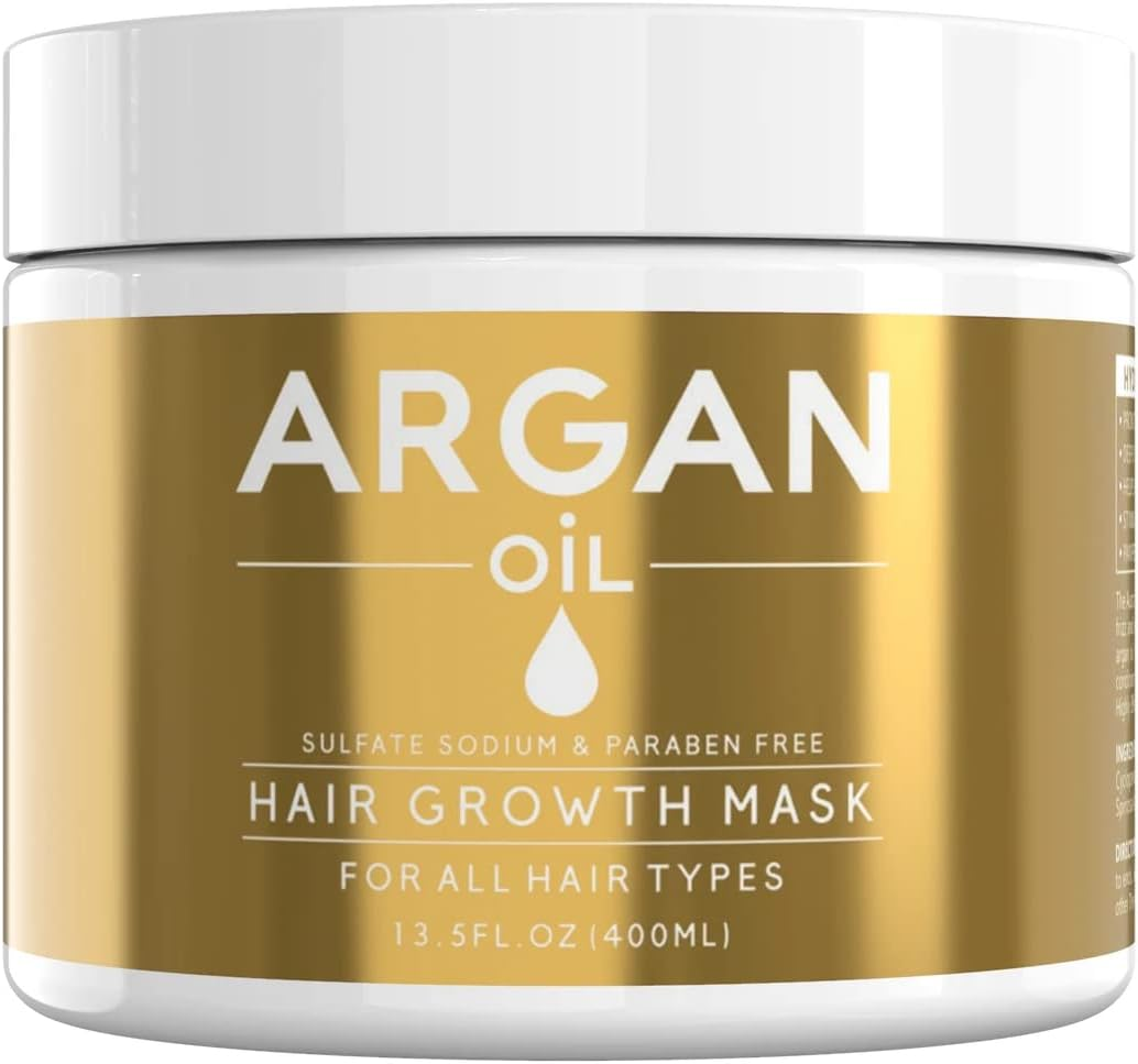 Hair Growth Mask Sulphate & Paraben Free with Argan Oil. Stimulates Hair Growth, Great for Slow Growing Hair and Hair Loss Problems for Men and Women image number 1