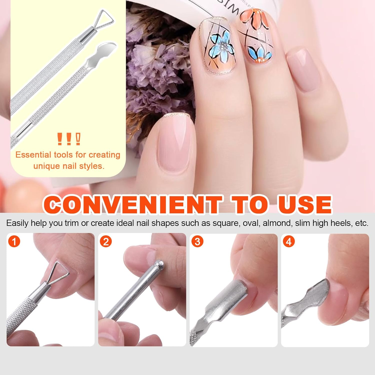 Tanstic 7Pcs Blue Nail Soaking Bowl Kit, Nail Polish Remover Tools Including Manicure Bowl Nail Soak Tray Soak off Bowl, Nail Brush, Nail File, Cuticle Peeler, Double-Ended Cuticle Pusher, Nail Buffer image number 4