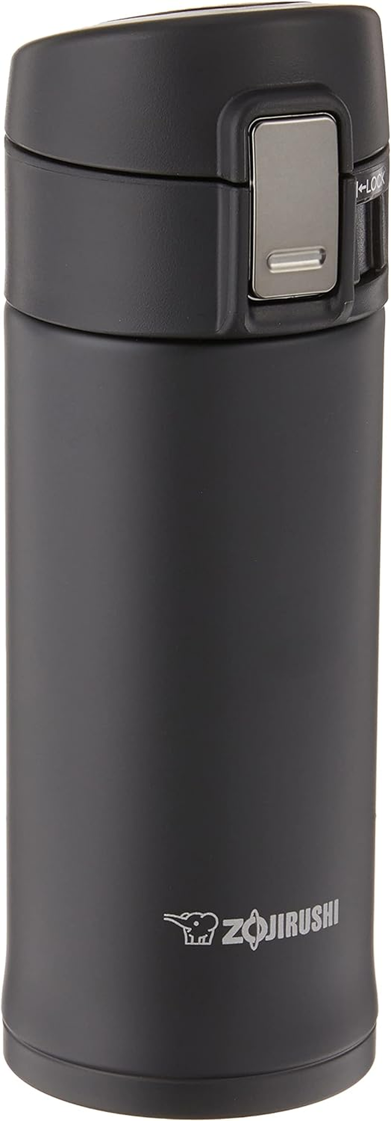 ZOJIRUSHI SM-KHE48BA Stainless Steel Mug with Slicksteel Interior 16 Oz / 480 Ml Black