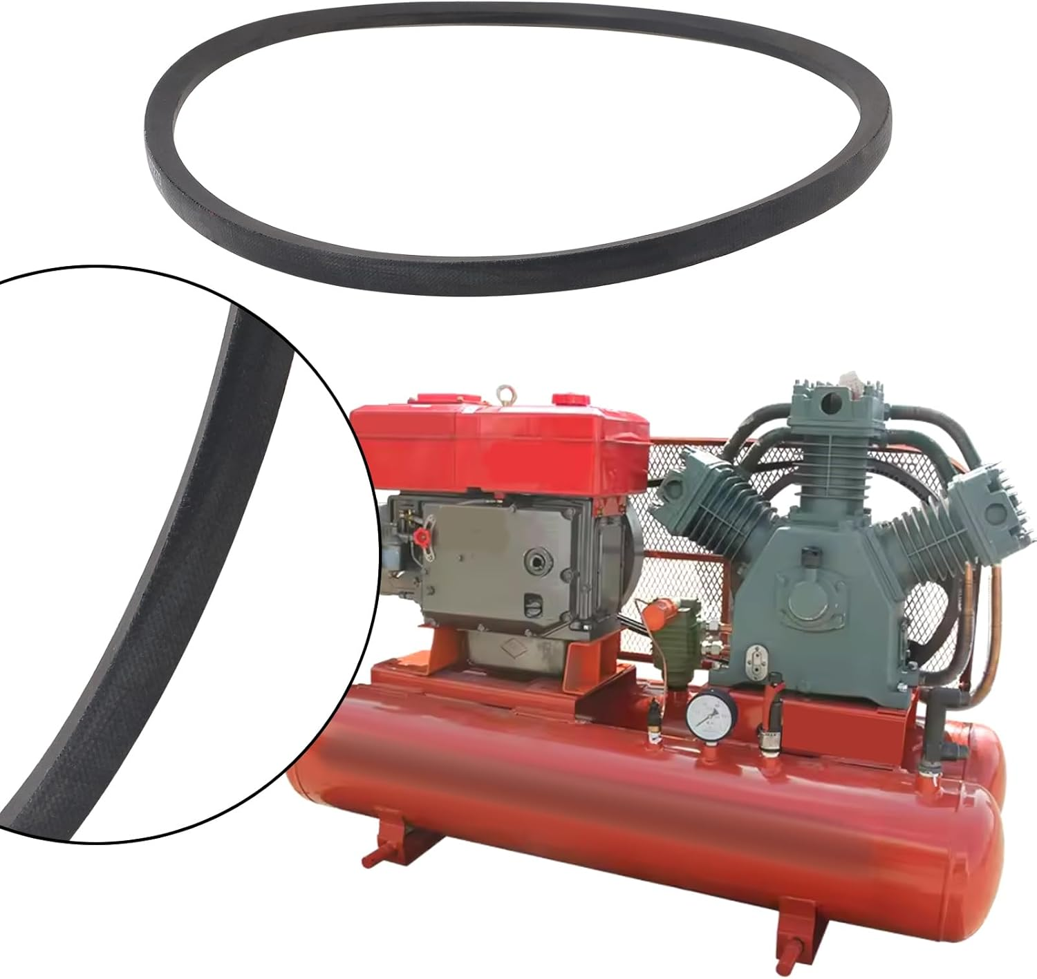 LT Easiyl 2 Pieces V-Shaped Drive Belt 3V270 Industrial Rubber Belt 750Mm Width 10Mm for Band Saw Sander Planer Black