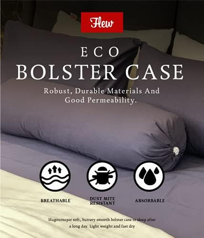 Flew Eco Luxury Bolster Pillow Cover Bolster Pillow Case Soft 35Cm X 105Cm (Toffee)