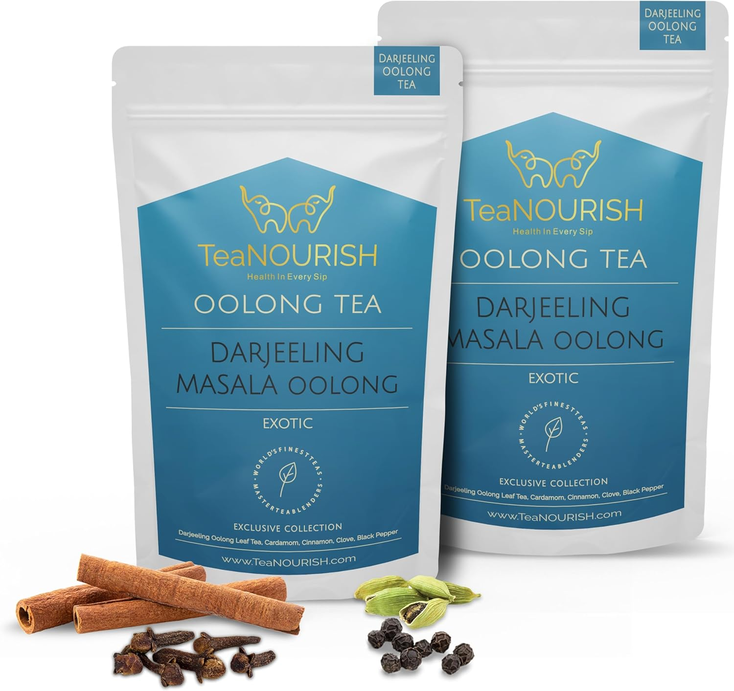 Teanourish Lavender Rose White Tea | Darjeeling Silver Needles White Loose Leaf Tea Blended with Lavender, Rose Petals, Chamomile & Blue Cornflower - 50 G image number 1