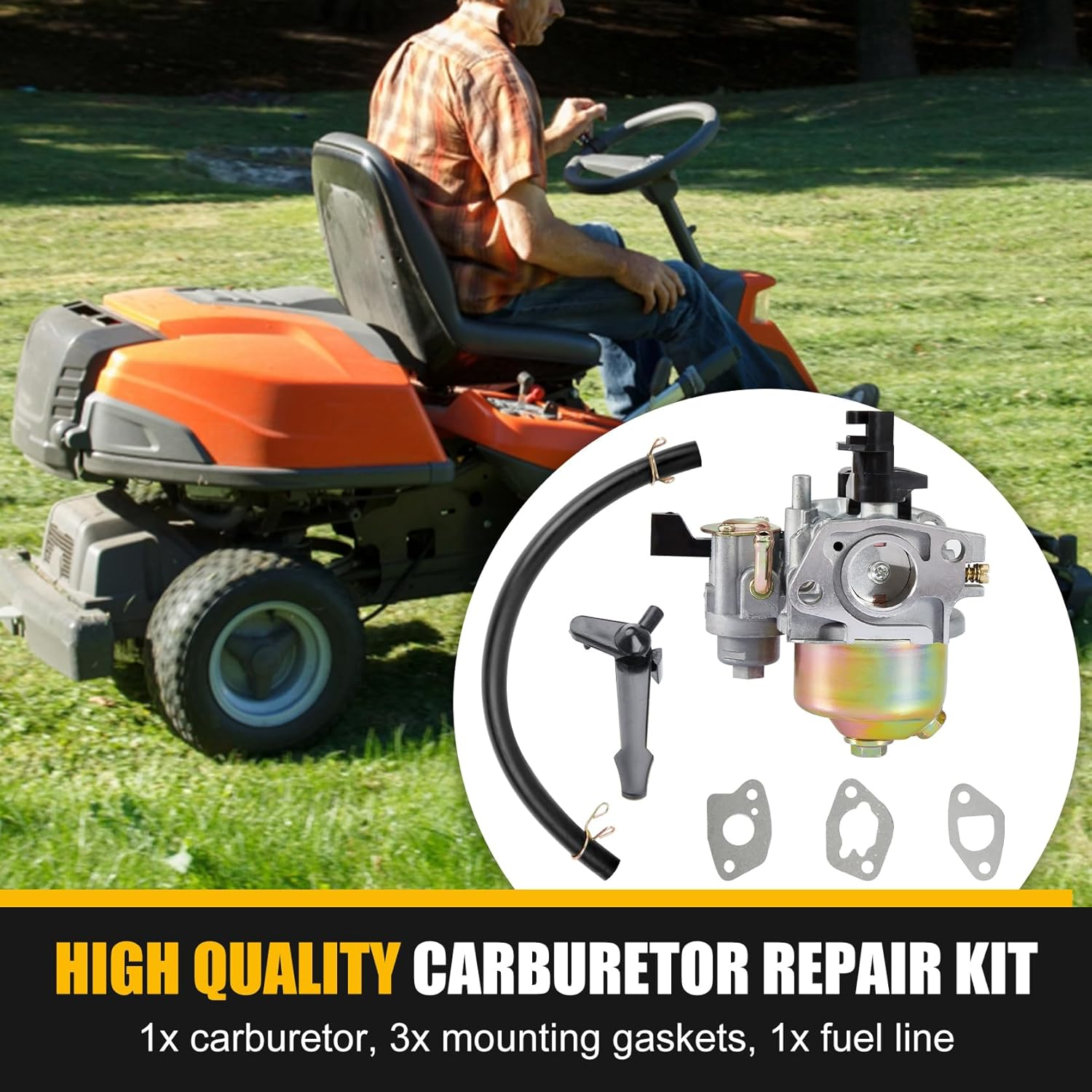 GX160 Carburetor Fits for Honda GX120 GX140 GX160 GX200 5.5HP 6.5HP Engine Replacement for 16100-ZH8-W61 16100-ZH7-W51 (02)