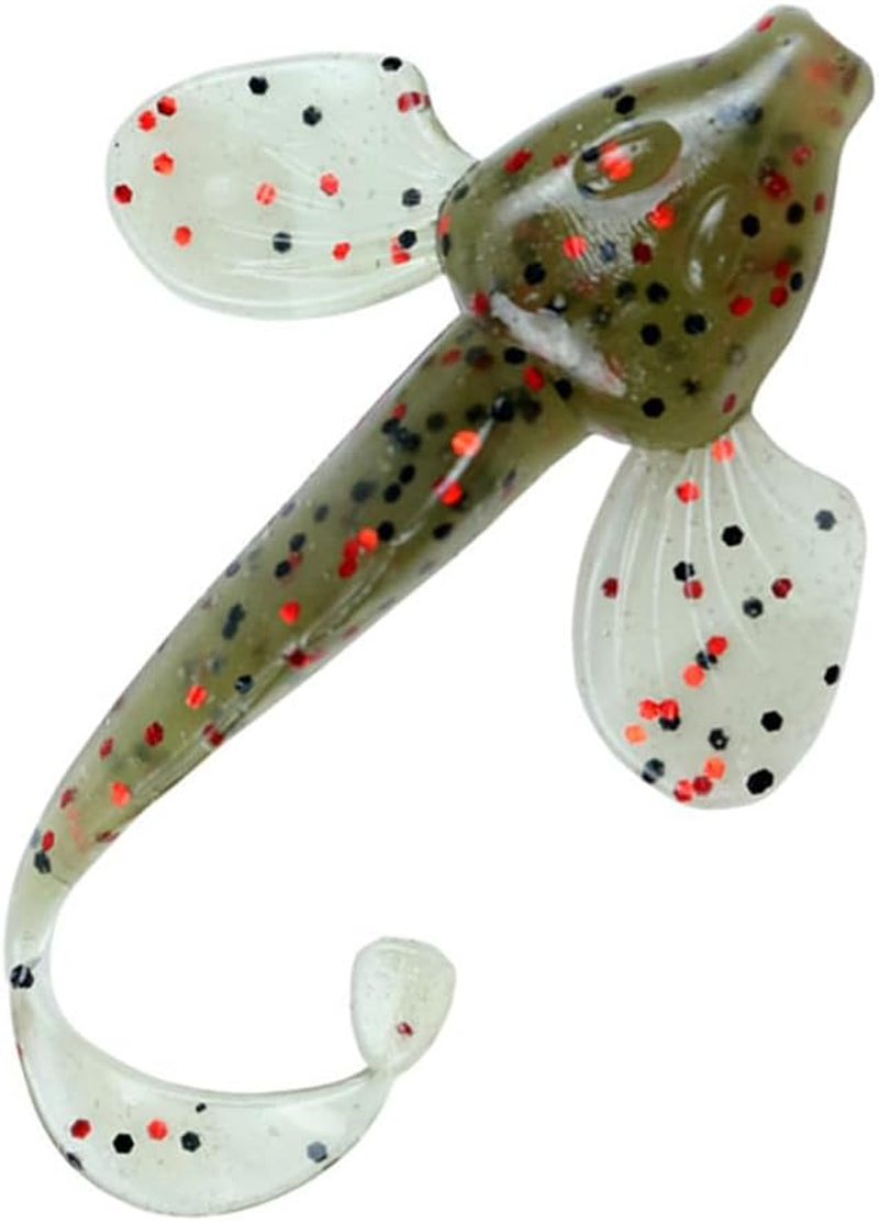 6 PCS Soft Plastic Fishing Lure Tackle Paddle Tail Flathead Bream Bass Cod Lures - Dark Green image number 2