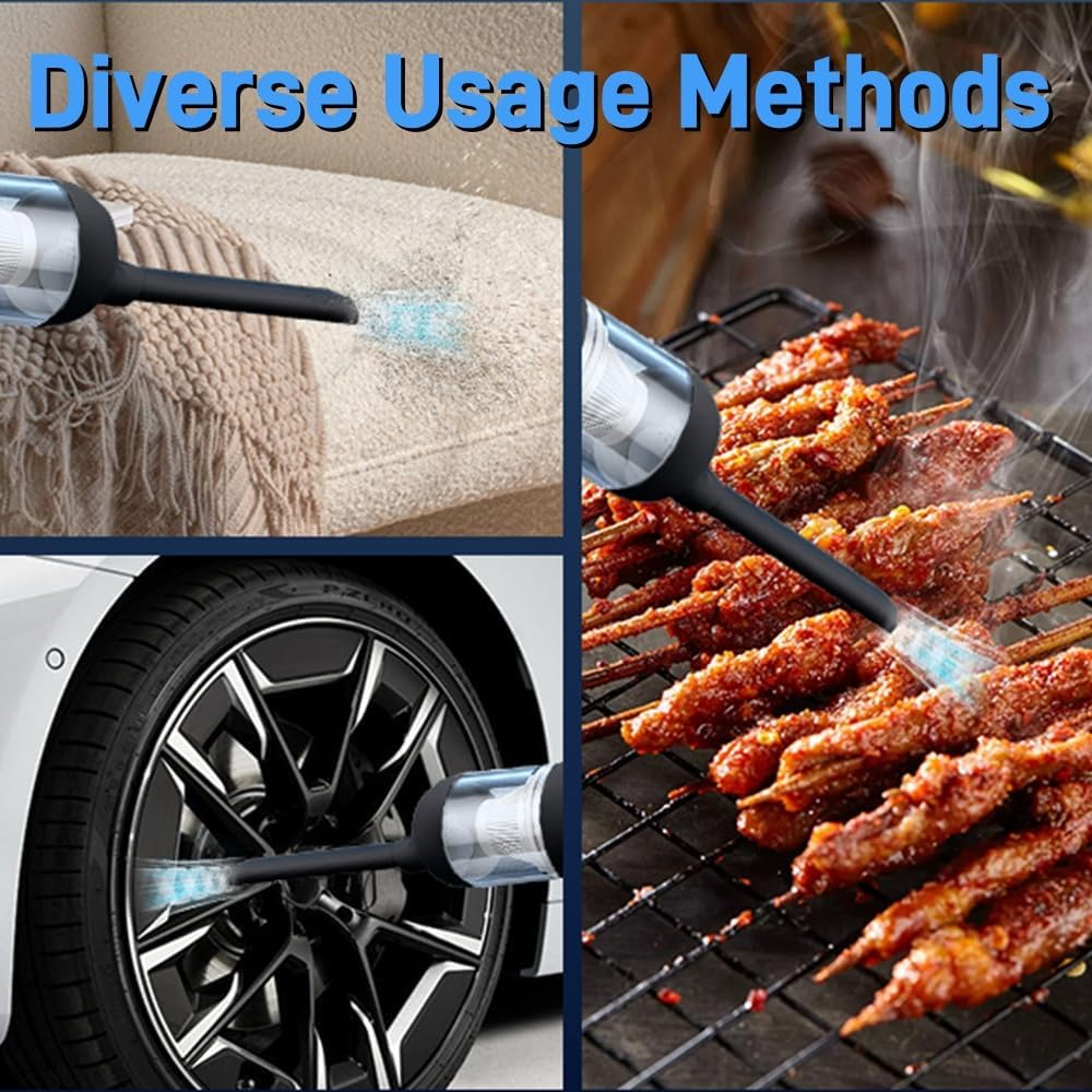 Cordless Handheld Car Vacuum Cleaner,6000Pa Super Suction Power Car Vacuum for Wet & Dry Clean,4-In-1 with LED Light Rechargeable Portable Vacuum Cleaner for Cars,Home,Offices, Pet Hair image number 4