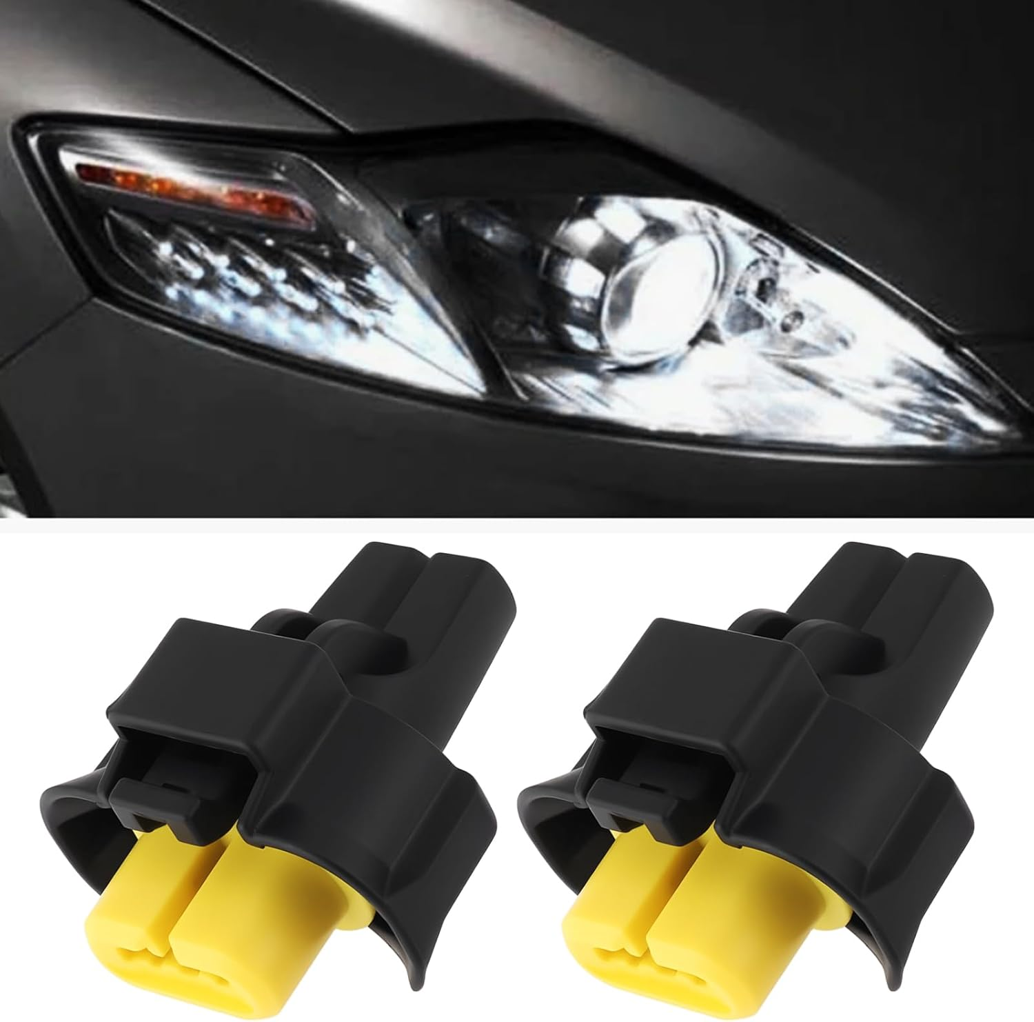 Emsea 2X 2-Pin Fog Lamp Female Plug Connector 240PC023S4019 Compatible with Delphi H8 H11 Fog Lamp image number 6