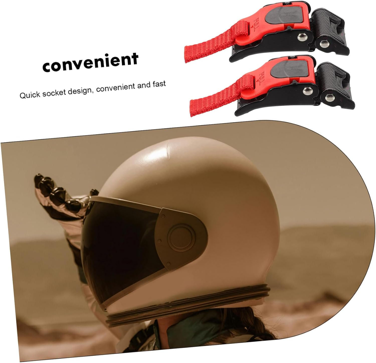 Iplusmile 2Pcs Helmet Button Buckle Chin Strap Clip, Motorcycle Helmet Quick Release Buckle Strap Locks, Bike Helmet Clip Buckle for Any Helmet image number 5