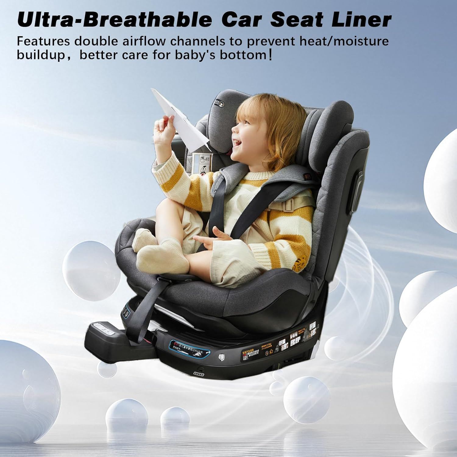 Piddle Pads, Multi-Use and Leak Free Lines for Baby Stroller, High Chair & Car Seat, Waterproof Toilet Training Seat Covers for Toddles (Grey (1 Pack)) image number 3