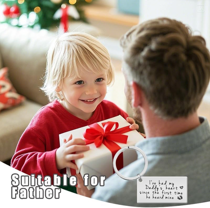 First Father Day Gifts for New Dad Daddy to Be Gifts for 1St Time Dad Father Pregnancy Announcement Presents for Dada Daddy Birthday Gift Keychain for Son Husband Fathers Day Presents for Son in Law image number 5