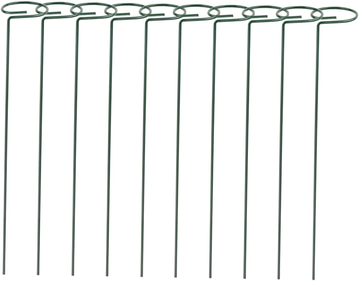 CAXUSD 12Pcs Plant Climbing Support Frame Garden Stakes for Gardening Climbing Plant Trellis Netting Stainless Steel Supports image number 2