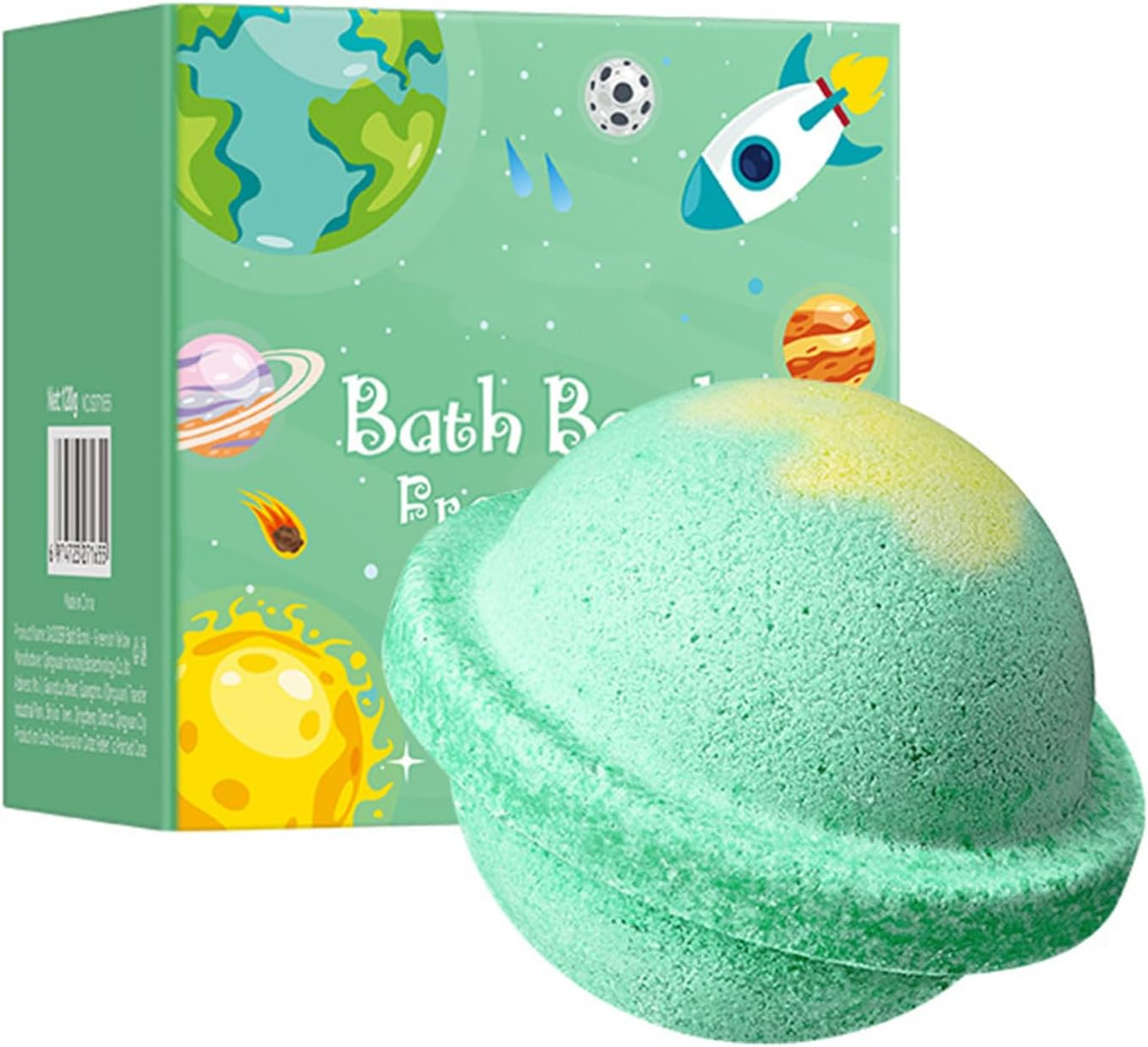 Aislor Scented Moisturizing Bath Bombs with Fun Galaxy Planet Shapes Green Yellow One Size