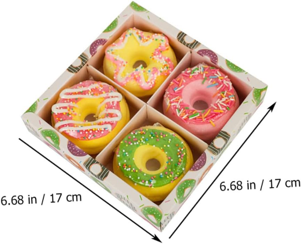 4Pcs Doughnut Shape Bath Bombs Spa Salt Balls 100G Moisturizing Skin Care Hydrating Bath Bombs Random Style