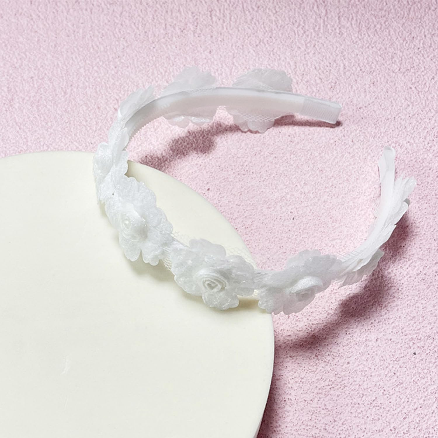 2 Pieces Flower Headbands, Lace Headbands, Elee Headbands, Wedding Headbands, Decoration for Hairstyles, Clothing Accessories. image number 5