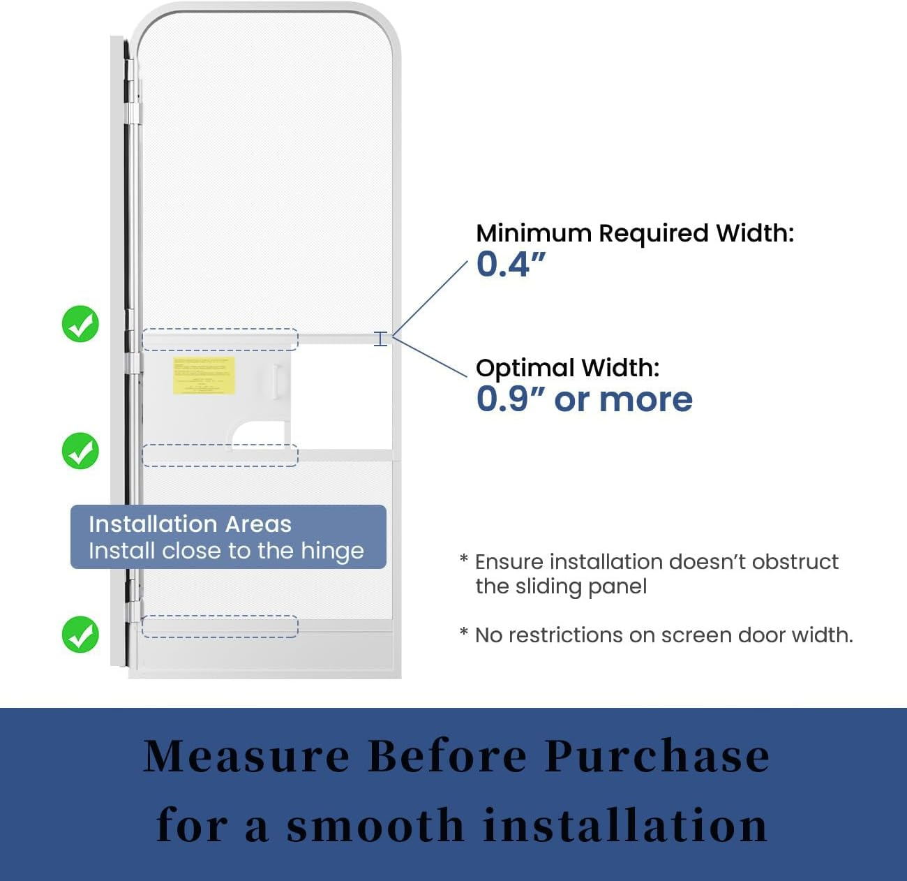 17" Automatic RV Screen Door Closer Kit, Spring Loaded Adjustable Tension, Aluminum Universal Fit for Camper Trailer Entry Door (0.9" Width) image number 3