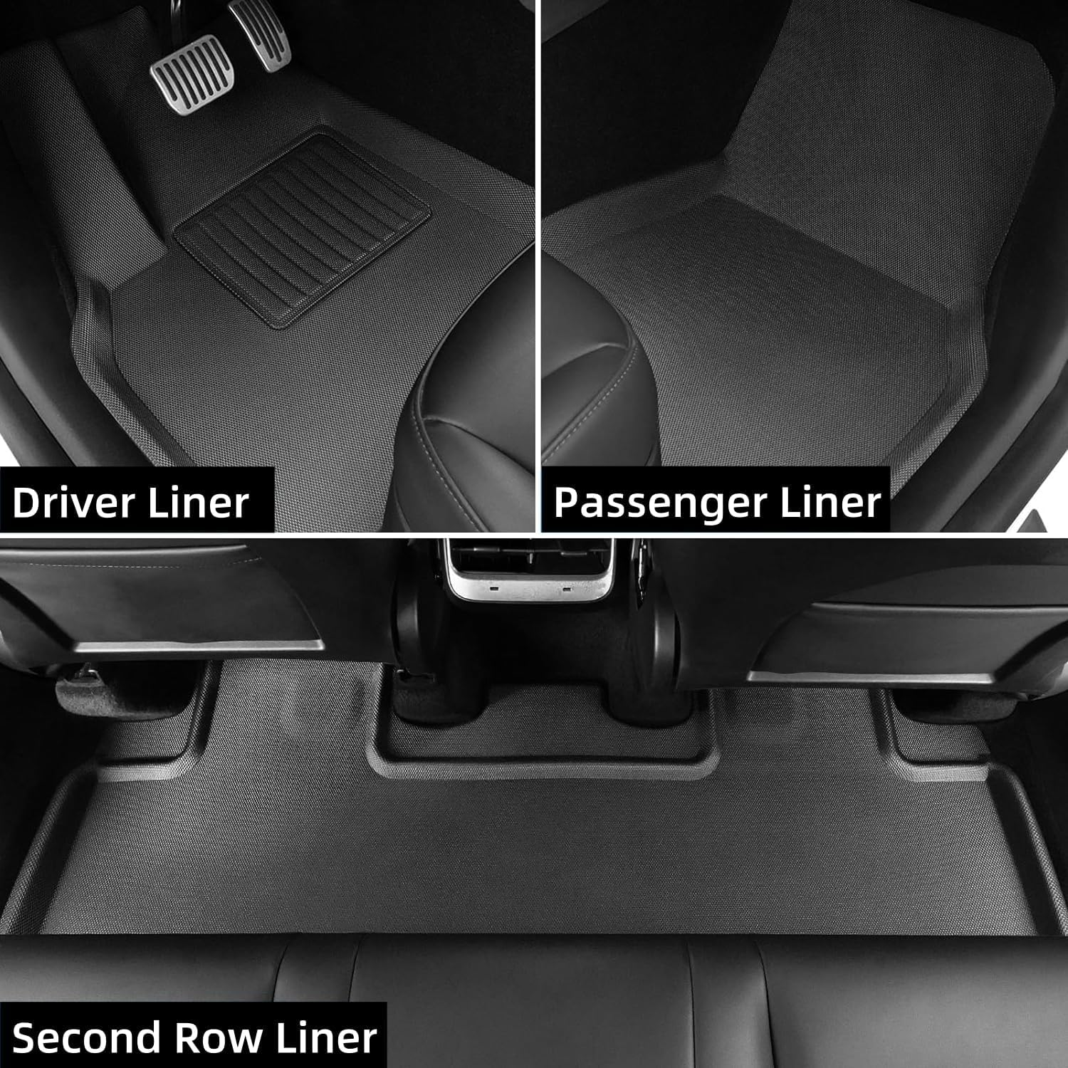 9-Piece RHD 2026 Tesla Model Y Juniper, All-Weather Floor & Cargo Mat Set (5-Seater), Automotive Accessories Trunk Floor Mats & Cargo Liners (9Pcs Model Y Juniper 5 Seater) image number 6