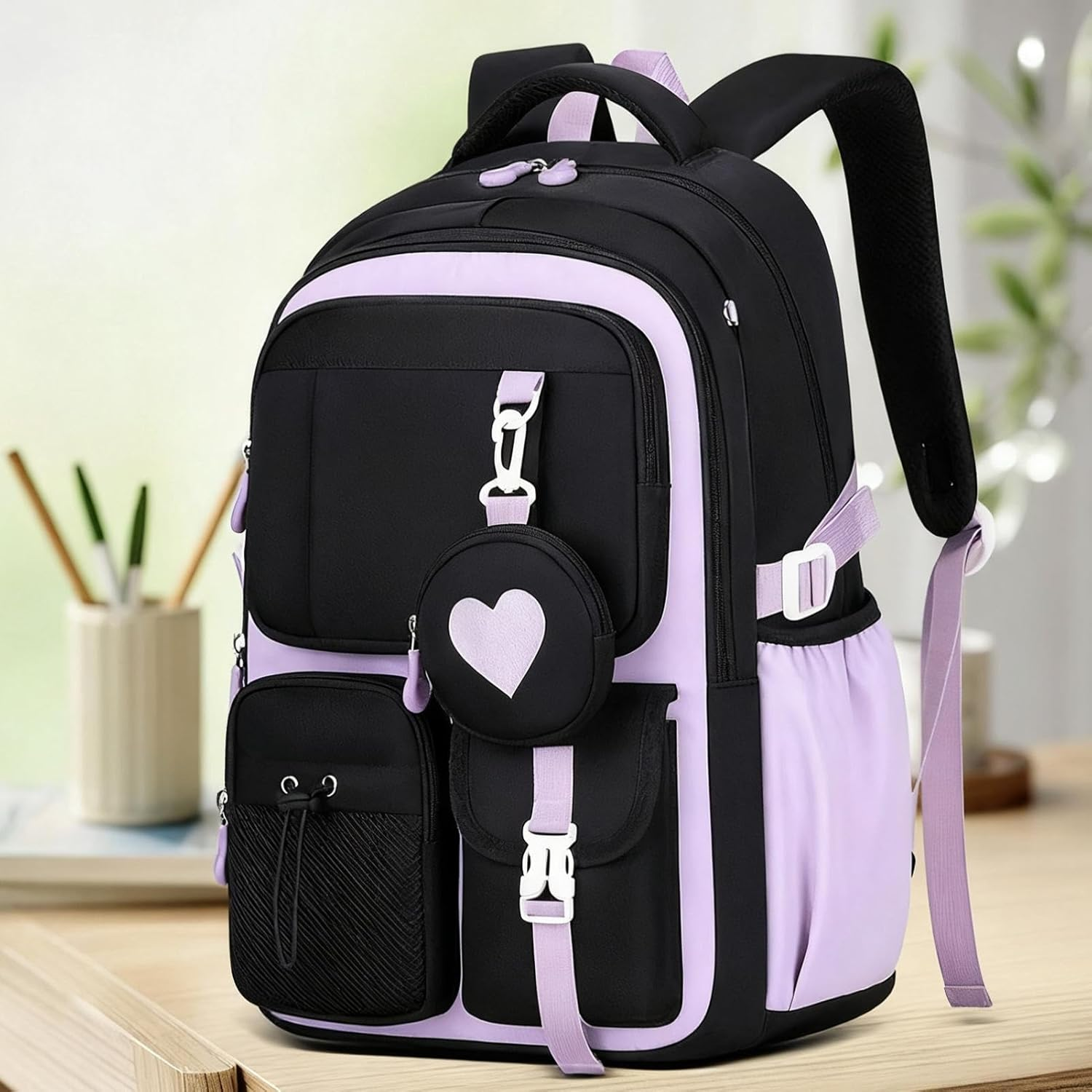 Kids Backpack | Water Resistant Backpack with Multiple Pockets,Teens Bookbag for Middle School - for Children Teenage Travel Airplane Elementary Middle image number 5