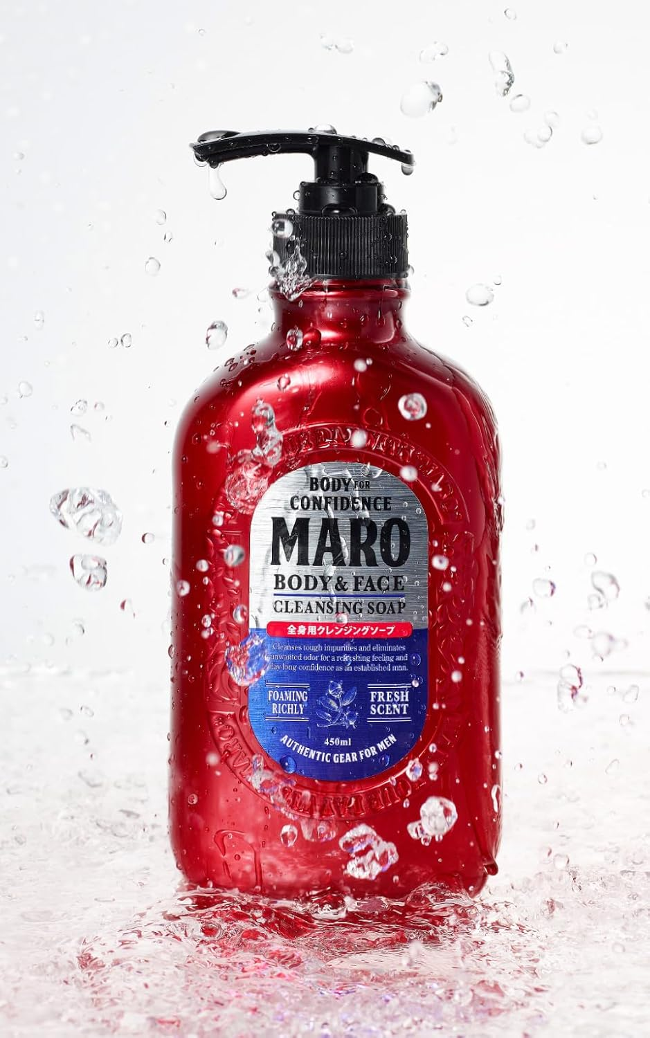 MARO Men'S Body Soap, for Full Body, Face Washable, Cleansing, 15.2 Fl Oz (450 Ml) X 1 image number 3