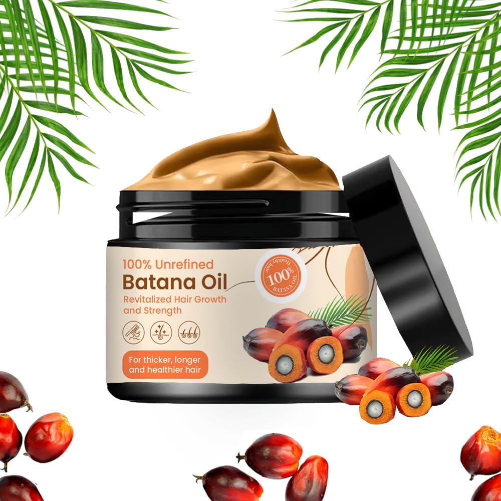 Raw Batana Oil for Hair Growth 100% Pure & Unrefined - Dr.Sebi Approved Ingredients | Promotes Stronger, Thicker Hair | Moisturizes Scalp, Reduces Breakage & Adds Shine | Natural Remedy for Hair Loss & Regrowth | 120Ml image number 1