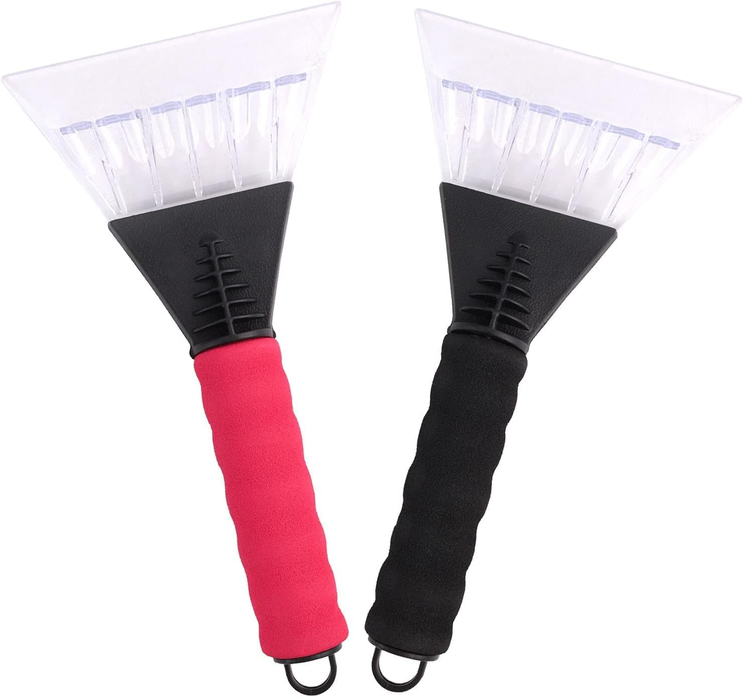 Ice Scraper 2 Pieces Ice Scraper for Cars Winter Care Windscreen Ice Scraper with Soft Grip No Scratches Windscreen Scraper Snow Removal Frost Scraper Non-Slip Comfort Foam Grip for Car Snow Shovelf image number 6