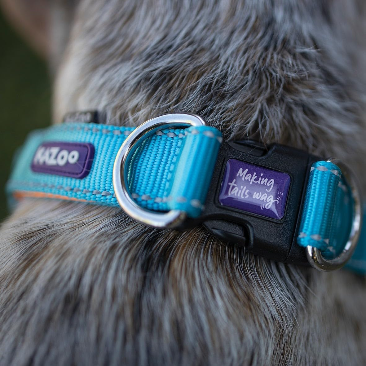 Kazoo Active Easy-Clip Dog Collar, Ocean Sunrise, Large image number 6
