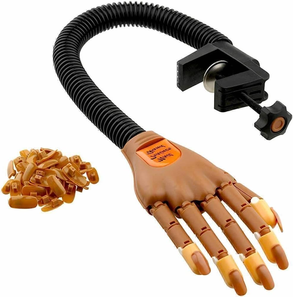 Practice Training Hand Brown Trainer Finger Replace 100 Gel Tips image number 3