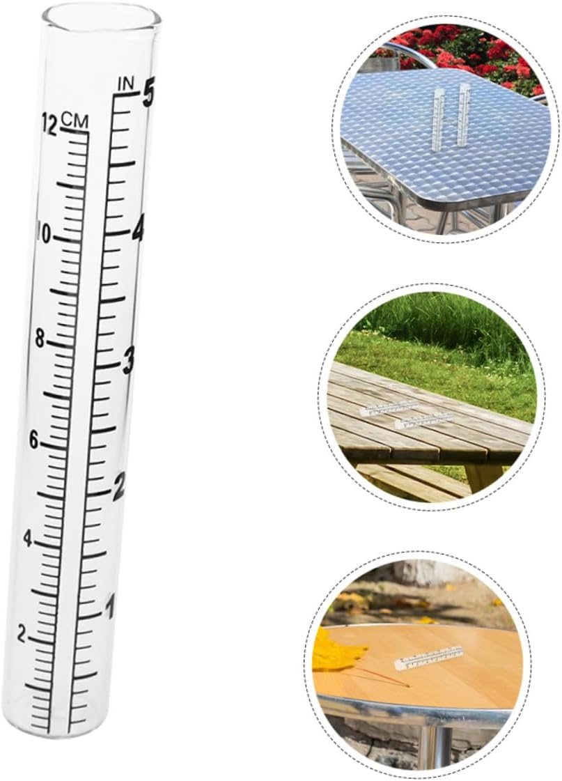 Gatuida 3Pcs Transparent Rain Gauge Replacement Tubes for Accurate Outdoor Rainfall Measurement Easy Quick Installation for Garden Lawn Visible Water Level Tube image number 2