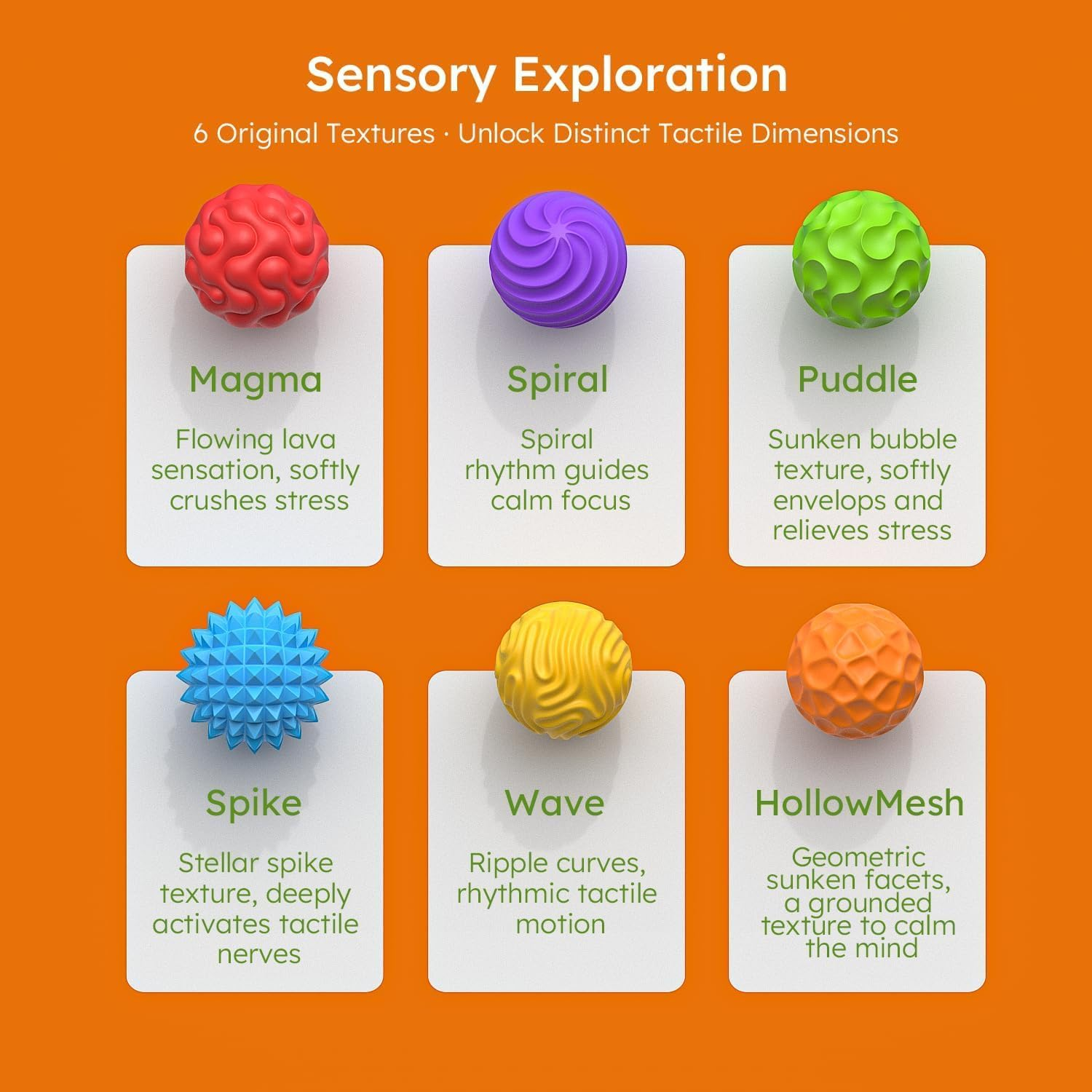 Magnetic Sensory Fidget Balls, 8 Stress Relief Ball, Silicone Sensory Toy for Adults, Teens, Calming down Anxiety, Autism, Office Desk Toy image number 2