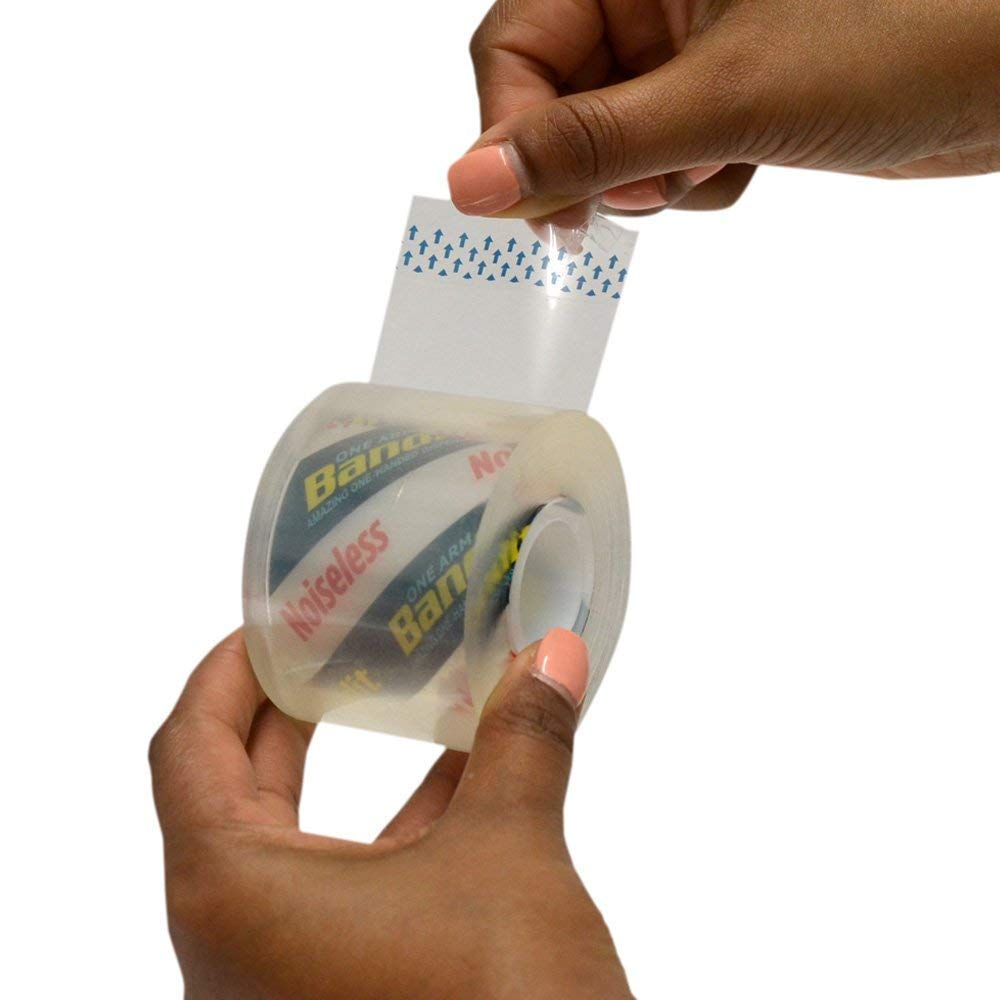 Seal-It Bandit Shipping Tape in Noiseless One Arm Dispenser, 6 Pack, 2" X 1600" Each Noiseless with One Arm Dispenser image number 2