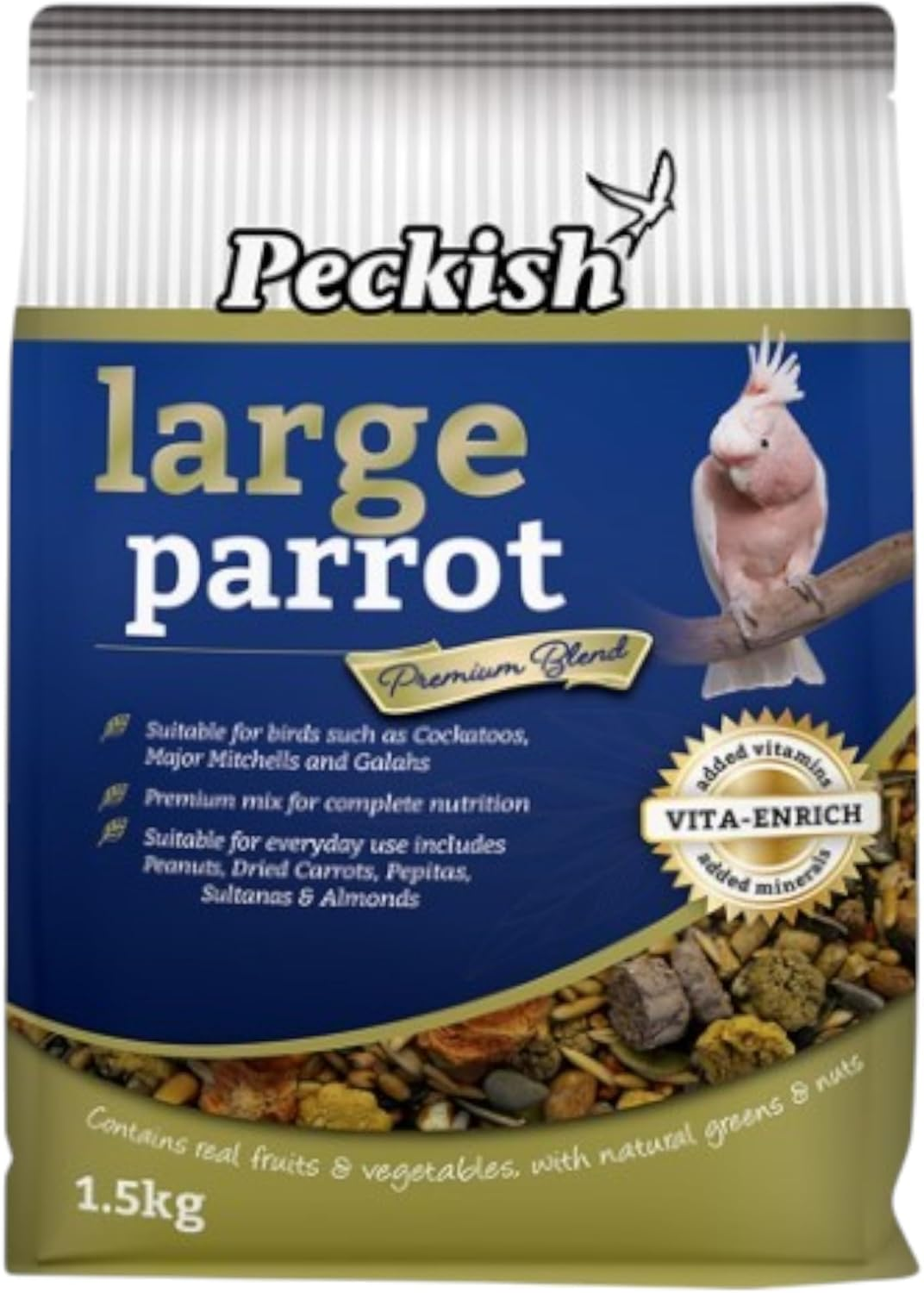 Peckish Large Parrot Fruit/Nut Premium Blend 1.5 Kg