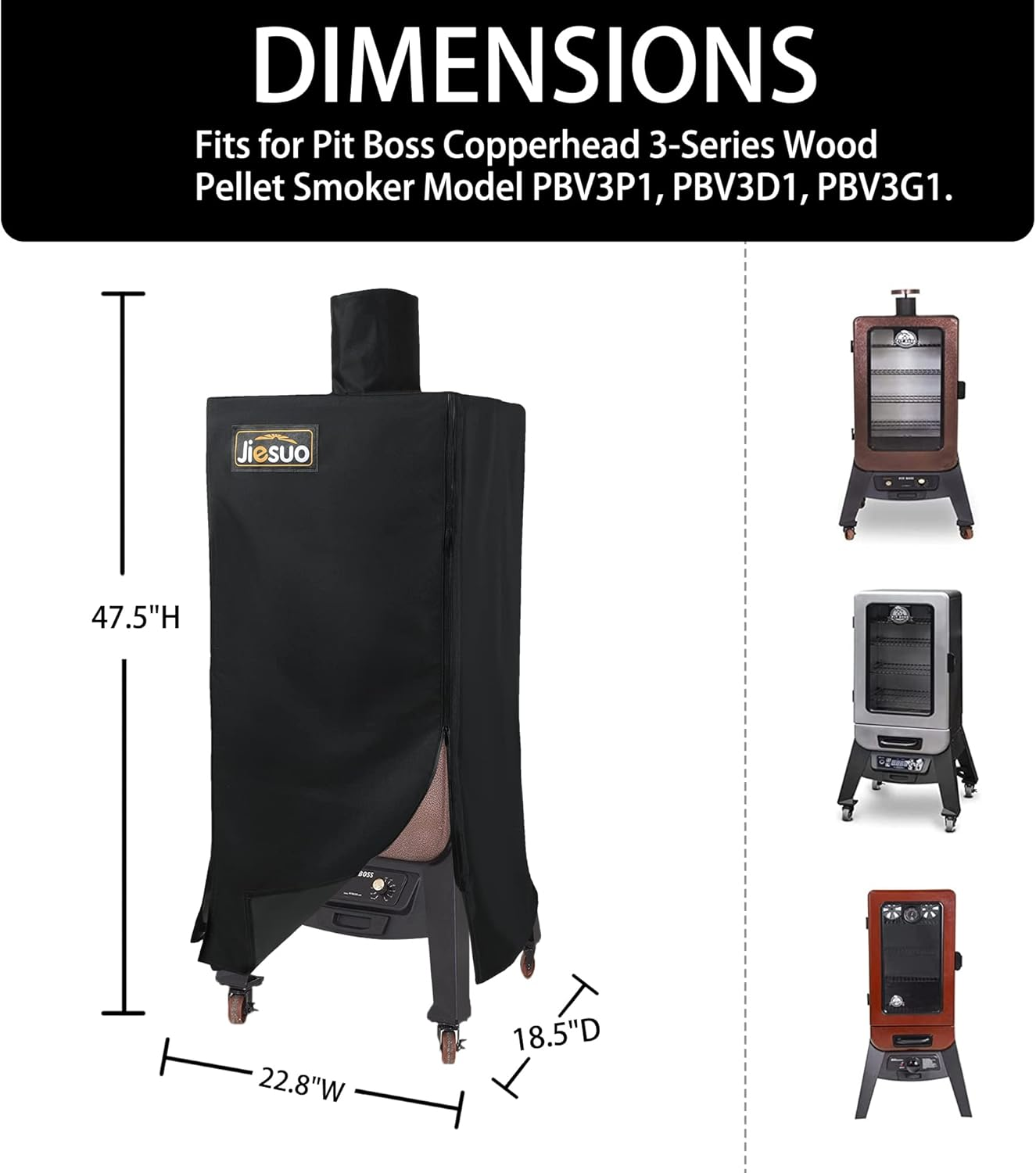 73351 Heavy Duty Waterproof Cover for Pit Boss Smoker Grill image number 4