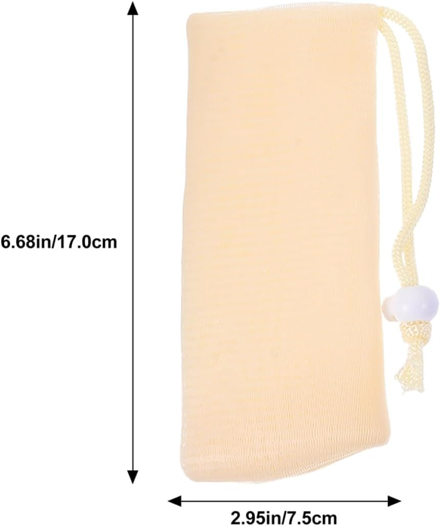 CONGARTENO 4Pcs Soap Foaming Mesh Bags for Bathroom Home Accessory Thickened Soap Saver Pouches for Face Washing and Bathing Portable Lightweight Shampoo Bar Storage image number 5