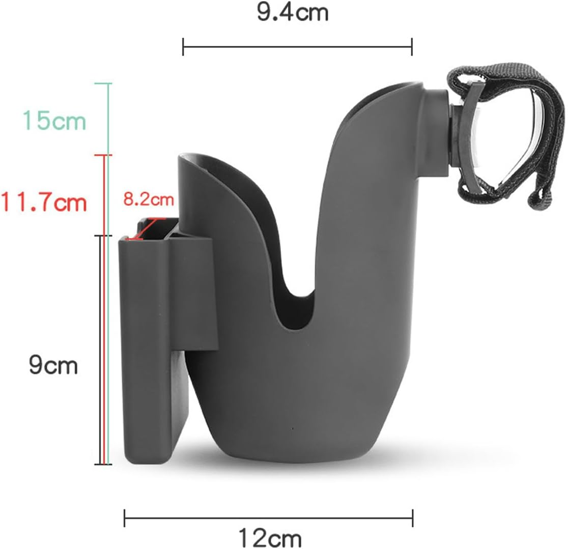 Minnieme Versatile Stroller Cup Holder with Phone Storage - Adjustable & Secure Baby Bottle and Drink Holder for All Stroller Types - for Stability on the Go image number 1