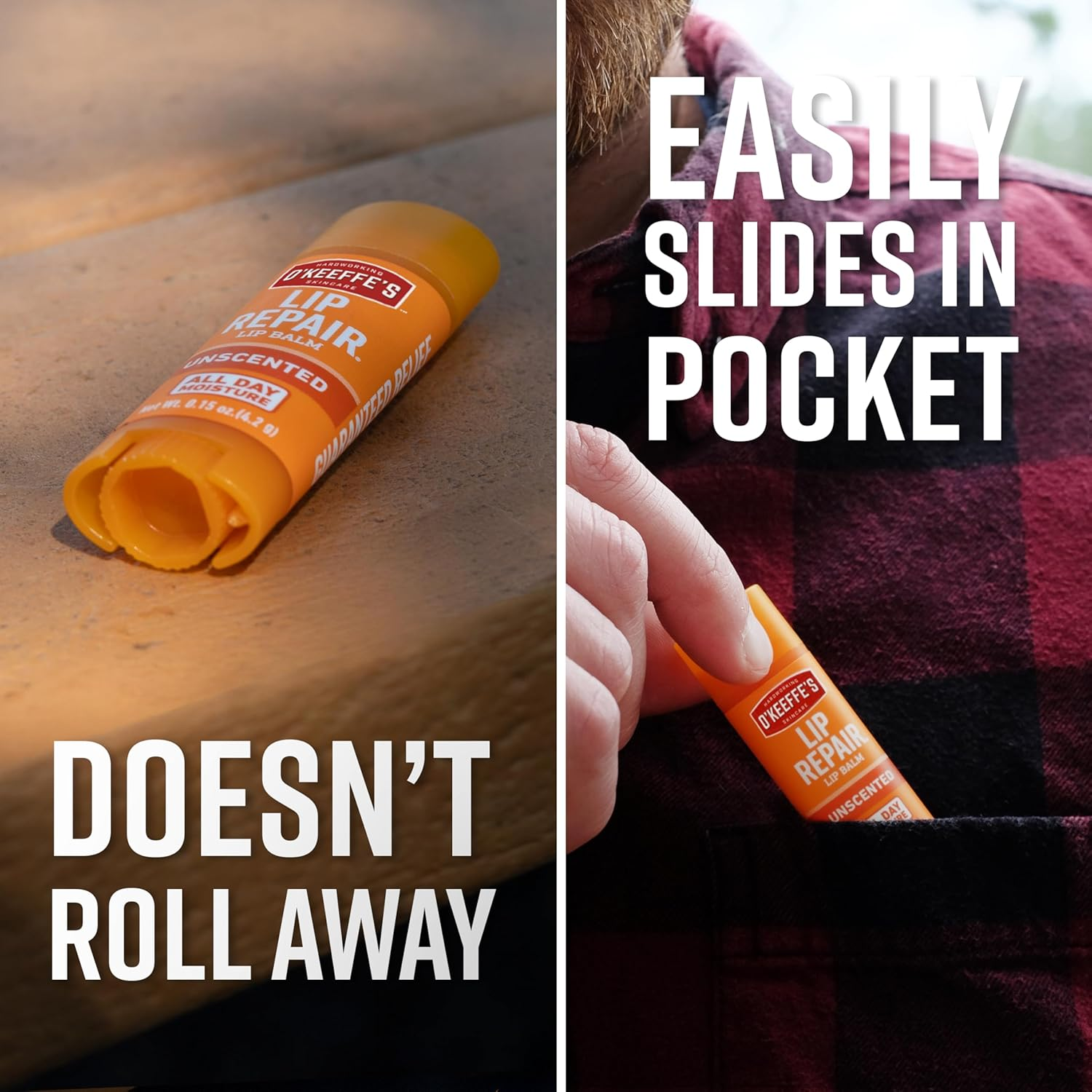 O'Keeffe'S Lip Repair Unscented Lip Balm, 4.2G &ndash; for Extremely Dry, Cracked Lips. All-Day Moisture with 7 Moisturising Ingredients Relieves & Heals Very Dry Lips with a Flexible Barrier image number 1