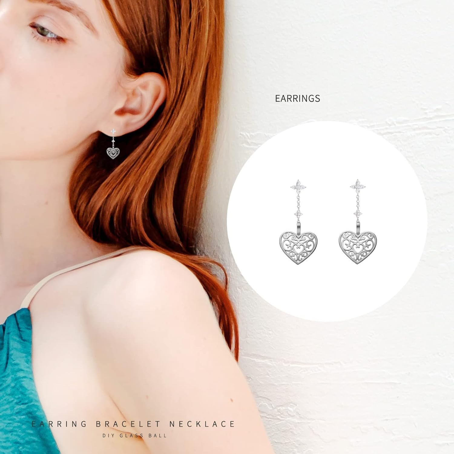 100Pcs Antique Silver Plated Hollow Lovely Heart Charms Pendant DIY Bracelets Necklace Jewelry Making Craft Wholesale 16Mmx14Mm(A285)