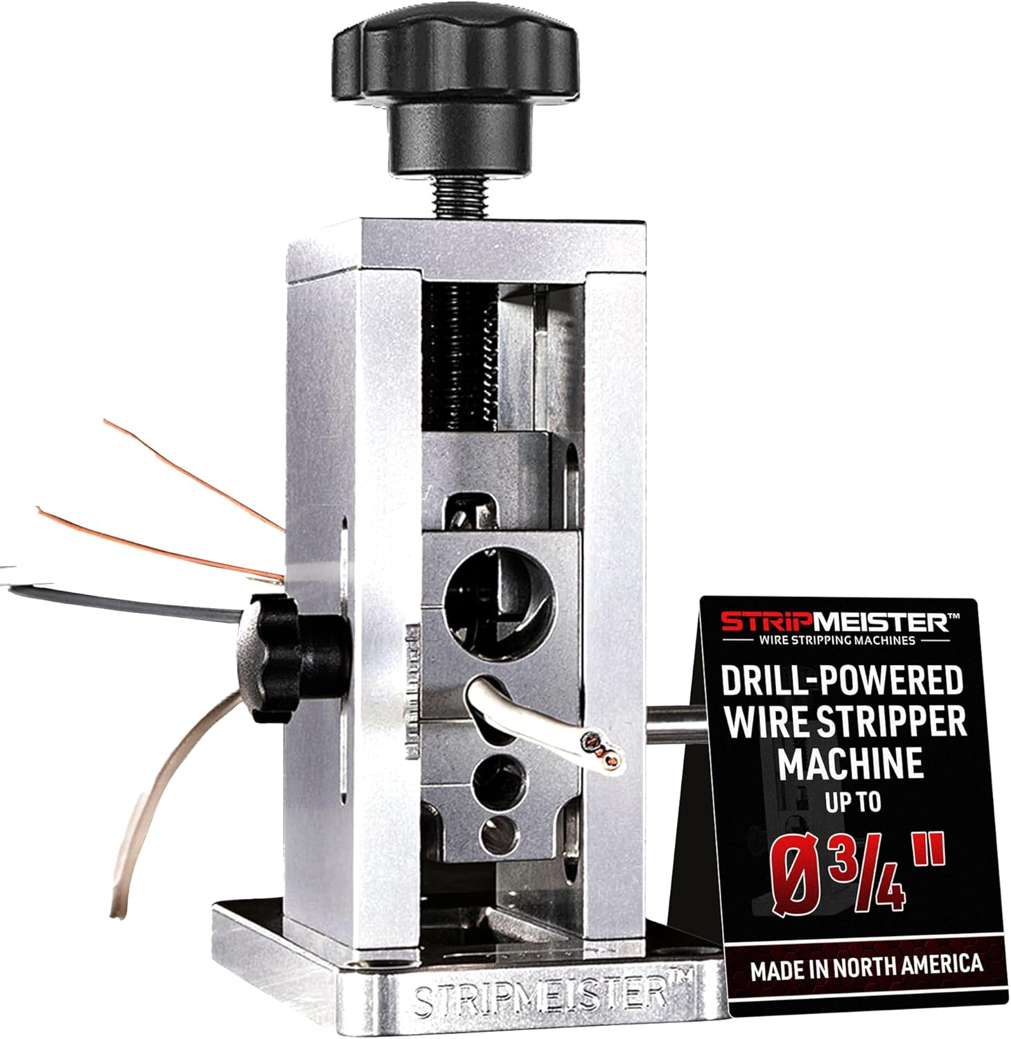 Stripmeister Original Drill-Powered Wire Stripper &ndash; Wire Sizes up to &Oslash;3/4", Jam-Free, Copper Wire, Built for Safety, Speed, and Efficiency - Portable Wire Stripping Machine image number 5