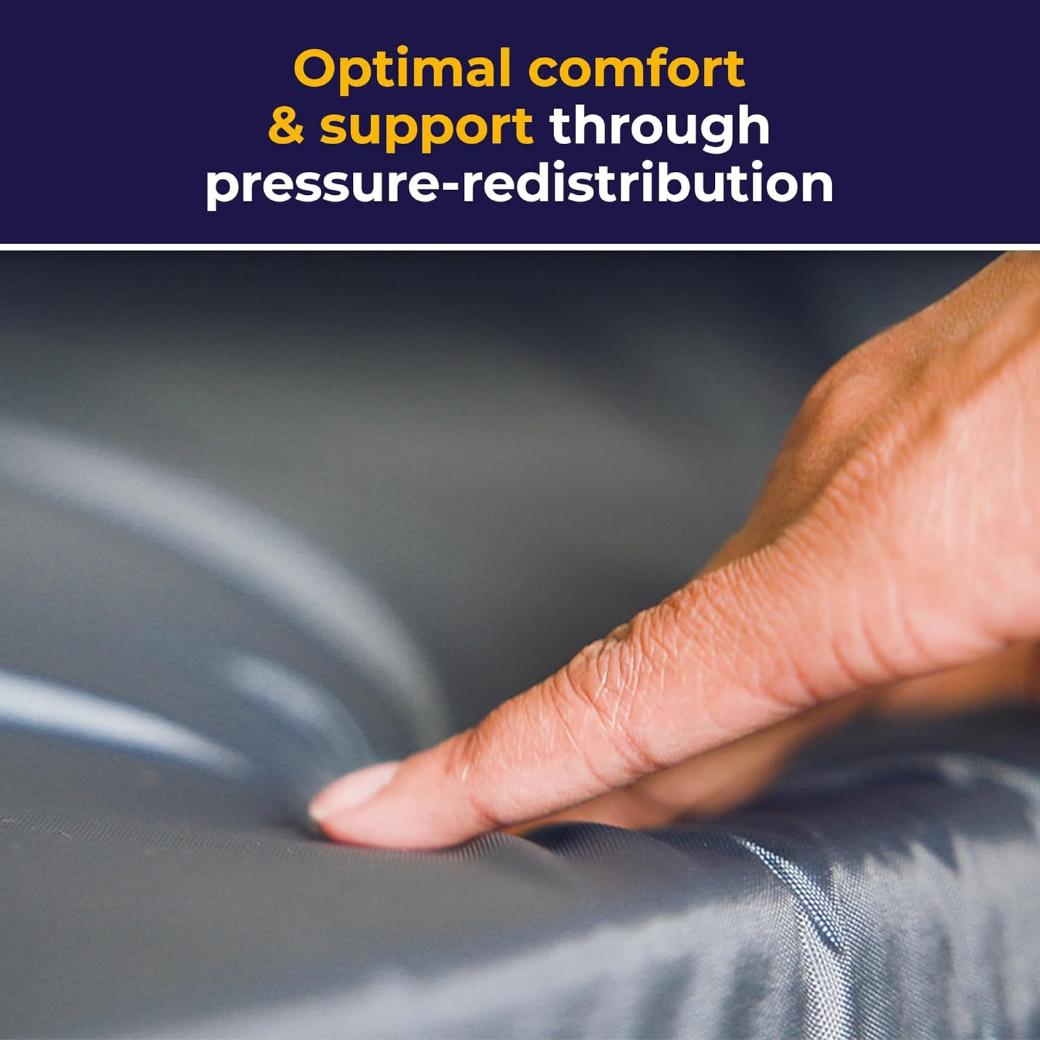 Drive Medical Gel "E" Skin Protection Wheelchair Seat Cushion, 18" X 16" X 3" image number 2