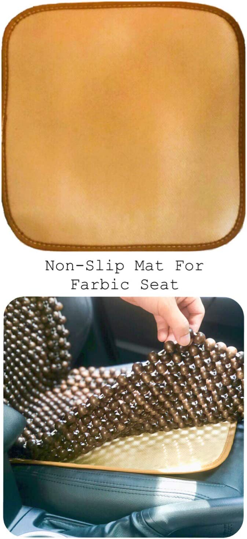 Natural Wood Beaded Seat Cover Massaging Cool Cushion for Car Truck. Keeps the Back from Getting Sweaty While Driving. Makes Driving More Bearable and Less Painful on Long Trips