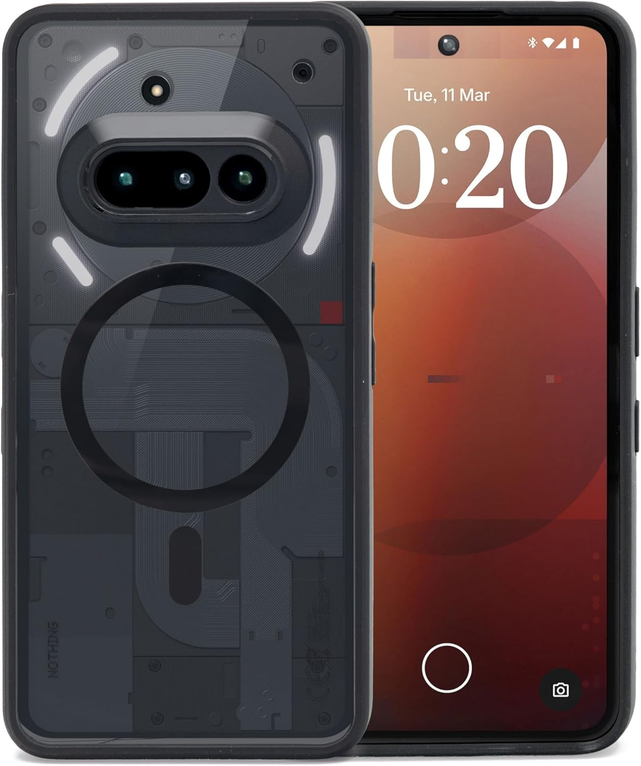 Jprotect Magnetic Phone Case for Nothing Phone 1 - Magsafe Compatible, Shockproof, Transparent/Clear Case