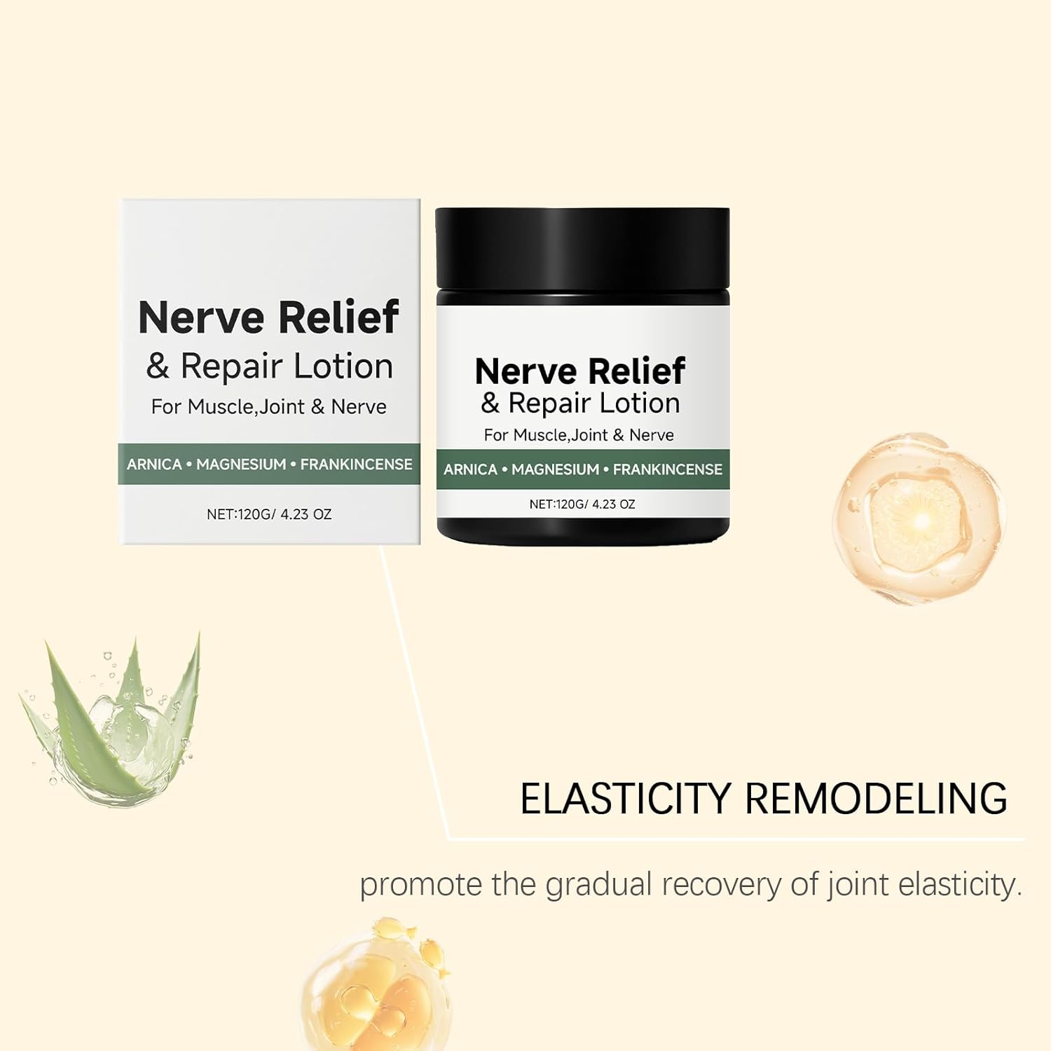 Alcura Nerve Cream, Neuropathy Lotion with Arnica, Natural Soothing Moisturizing Cream, Daily Comfort Alcura Lotion for Body Back Knee Hands Feet & Neck, Non-Greasy, Nourishing (1PCS) image number 3