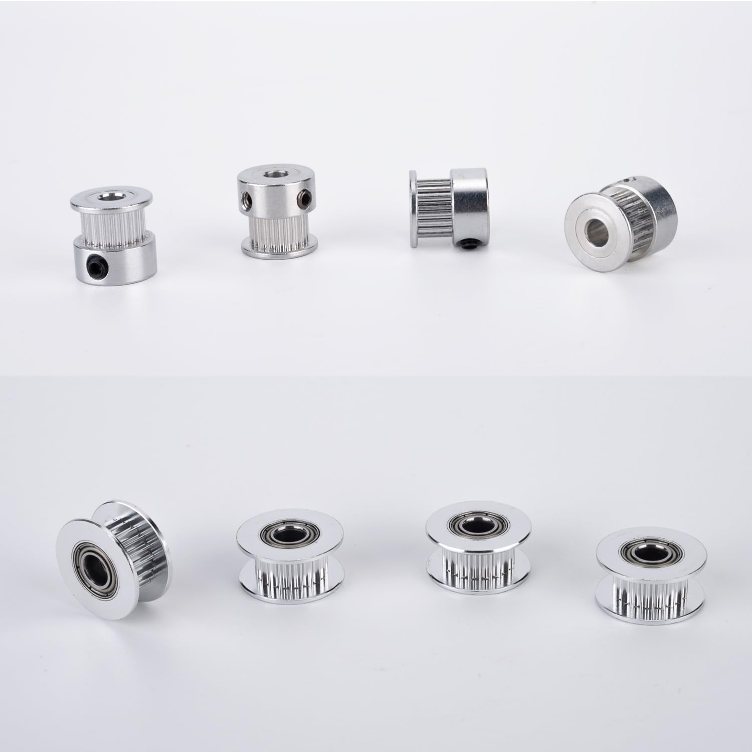 ANQUORA GT2 Timing Belt 6Mm Width 5M + 4 Pcs 20 Teeth 5Mm Bore Timing Belt Pulley + 4Pcs Idler Pulley + 4Pcs Tensioner Torsion Spring + 2Pcs Gear Clamp Mount Block + Wrench, 3D Printer Accessories Set image number 2