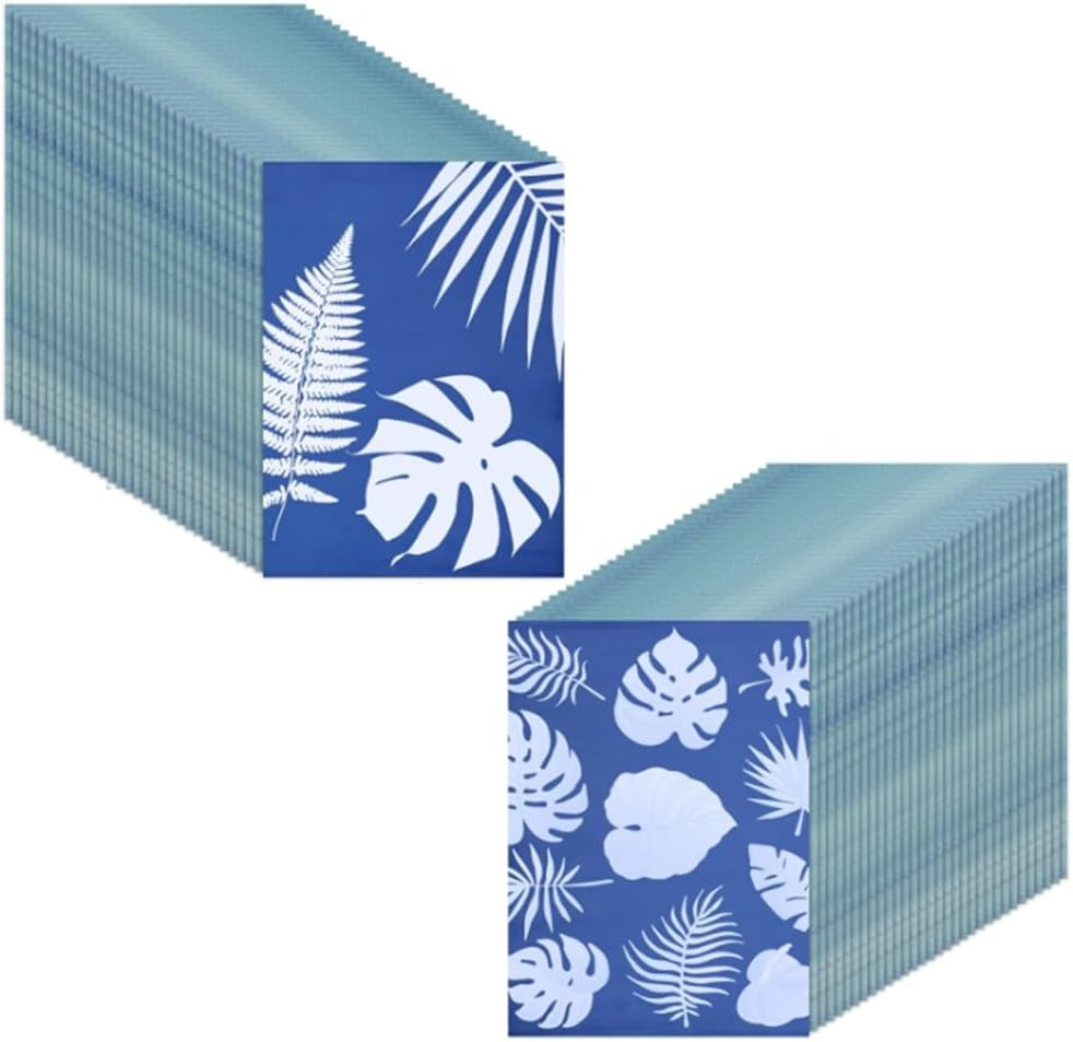 Aribrnten 120Sheets Sun Print Paper Kit Cyanotype Paper Solar Drawing Paper,High Sensitive/Solar Activated Printing Art image number 1