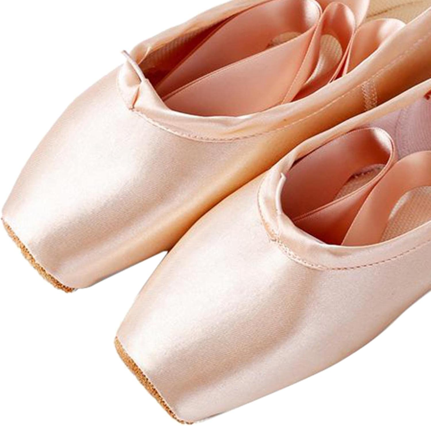 Ballet Pointe Footwear for Women and Girls in Pink with Pre-Attached Ribbons - 9-9.5 Us image number 3