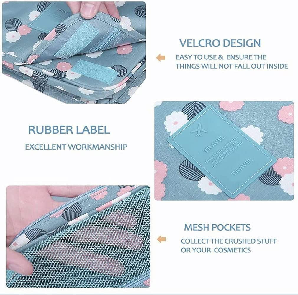 Hanging Toiletry Bag for Women Kids Travel Bag for Toiletries Cosmetic Bag Makeup Bags Organizer Waterproof Bathroom Organizer with Hook image number 6