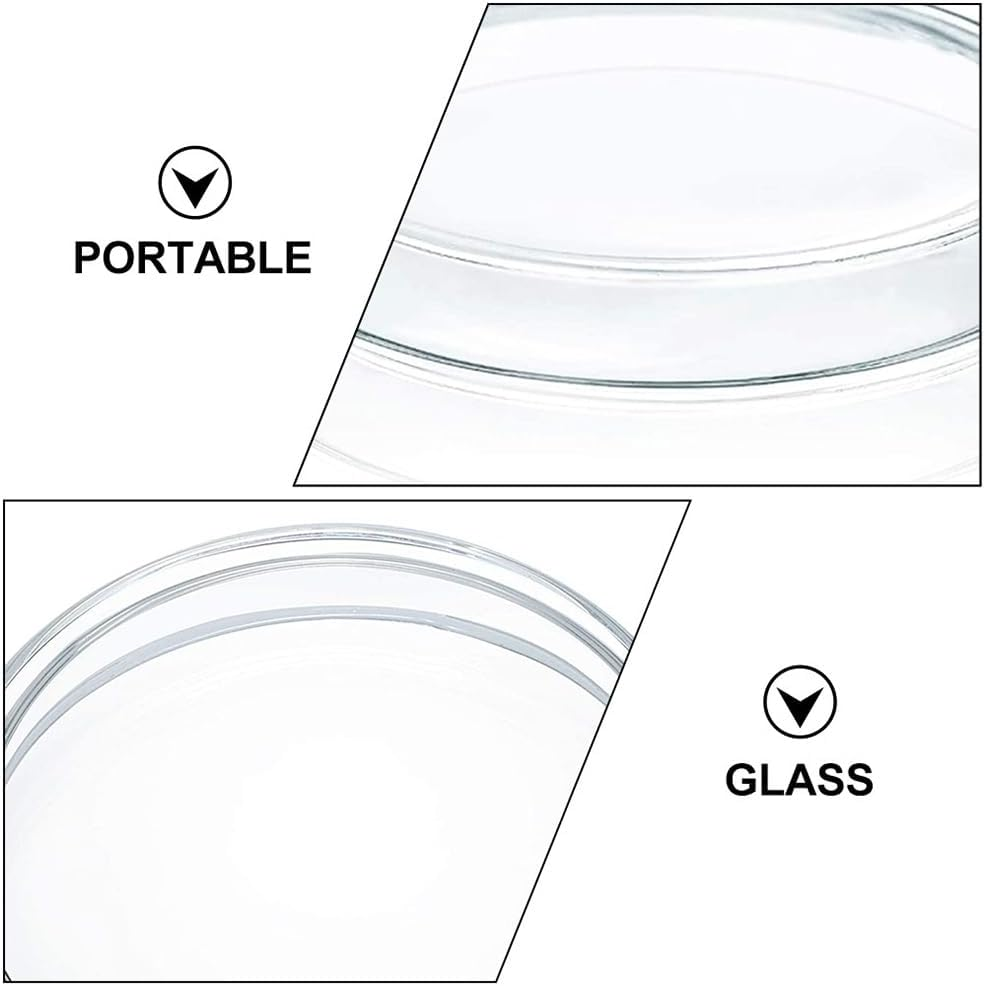 ULTECHNOVO 4Pcs High Borosilicate Glass Petri Dishes Professional Laboratory Petri Plates for Scientific Research Education and Experiments Heat Resistant and Easy to Clean image number 1