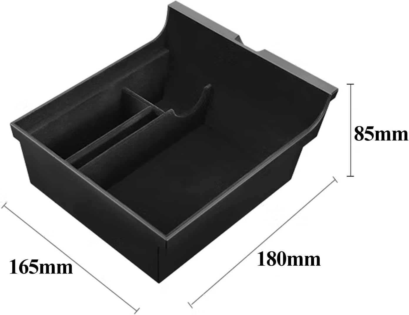 Yotsuba Center Console Organiser Armrest Box Fabric Finish Tray for Tesla Model 3 2021-2023 SEP and Model Y 2021-2024 image number 6