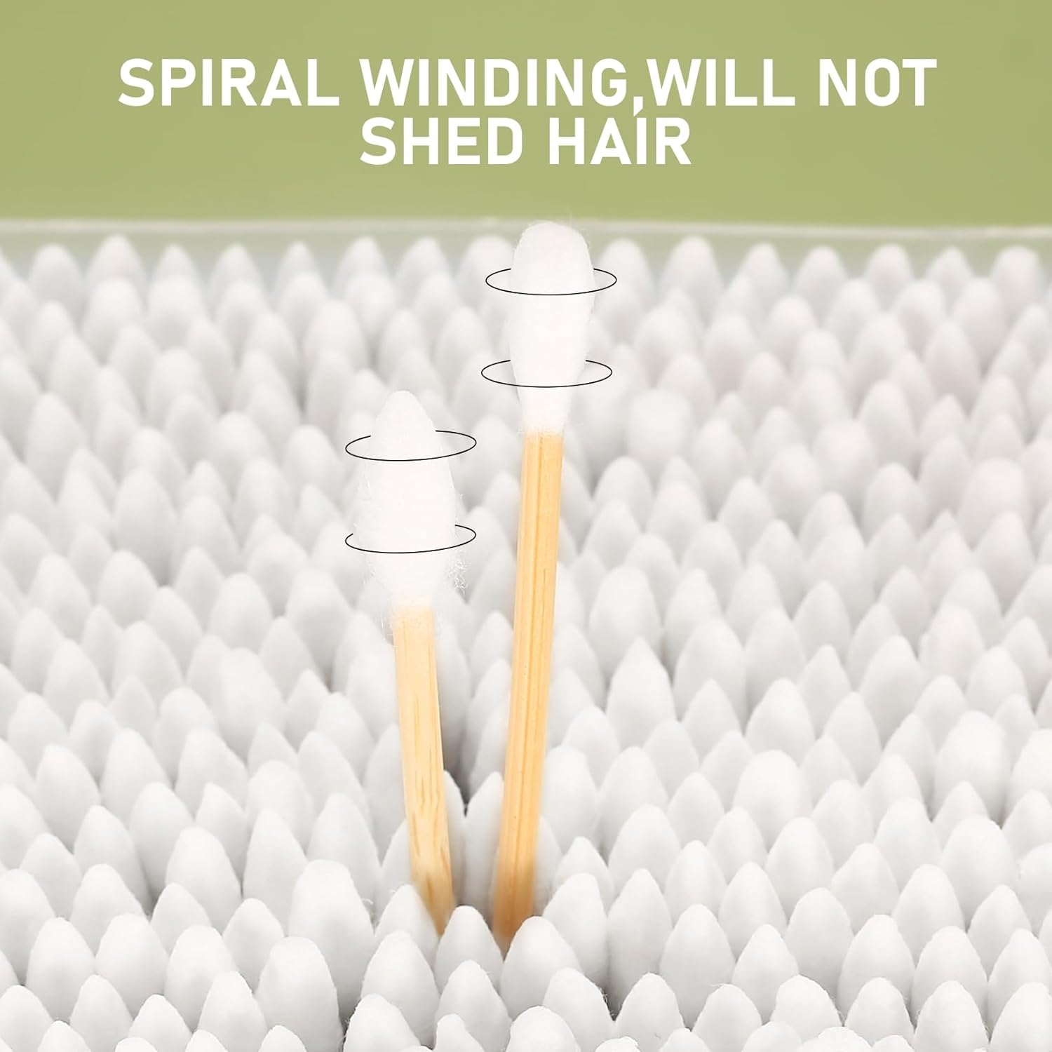 800 Pointed & round Count Cotton Buds,Cotton Swabs, Natural Cotton Swabs for Ears Swabs Sticks, Cotton Tips with Wooden Sticks for Makeup Cleaning Arts Crafts, with Storage Container image number 4