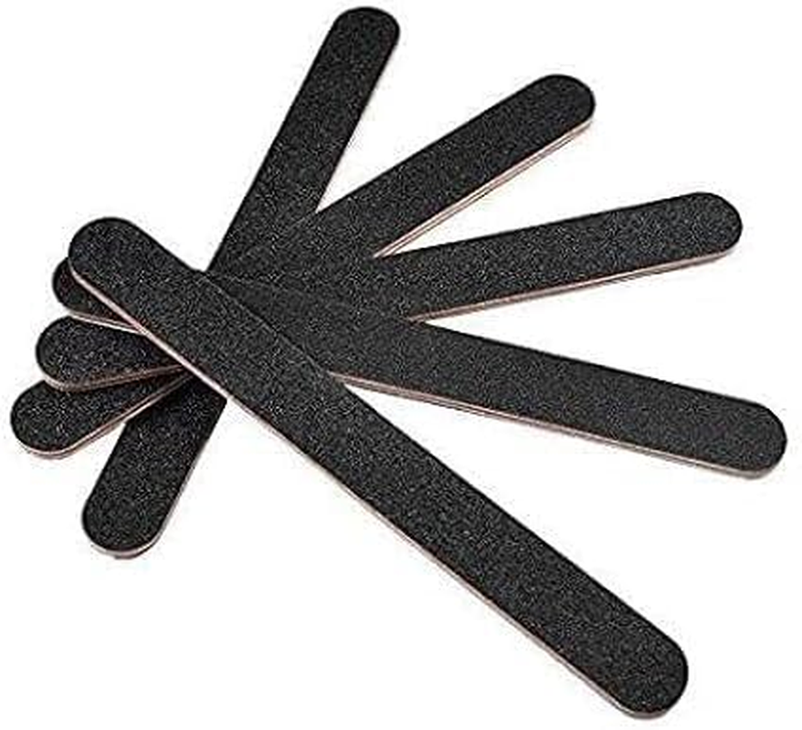 5Pcs Black Large Professional Nail Files Emery Boards,Jumbo Professional Nail Files Emery Boards Buffers Grit 100 Creative and Exquisite Workmanship image number 5