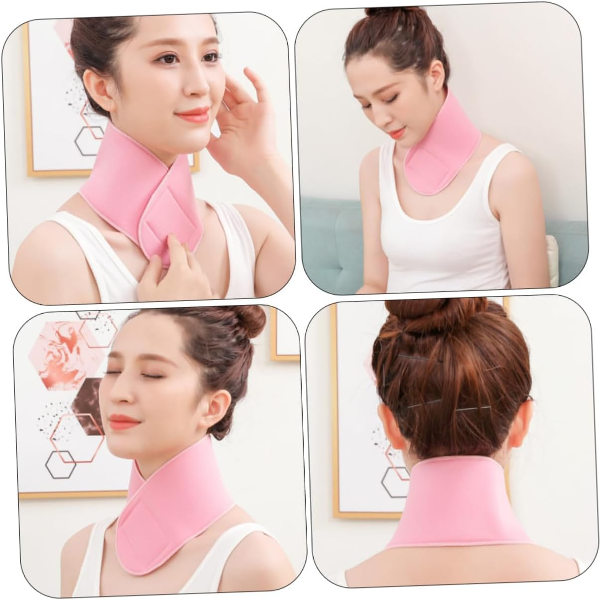 ABOOFAN Skincare Band Collagen Neck Wrinkle Korean Beauty Chest Cool Lift Care Skin Smoother Reusable Silicon Roll Smooth Massage Winkle Pillow Tighten Toner Woman Cervical Strap Face Chin Cooler Tool Device Cotton Accessory Collar Gaiter Overnight Chin Strap for Sleeping Jawline Soft Sculptor Pain Support Travel Back Massager Glove Headrest T3 Reducer Lab Facial Ergonomic Foam Daily Disposable Krk Moisturise image number 4