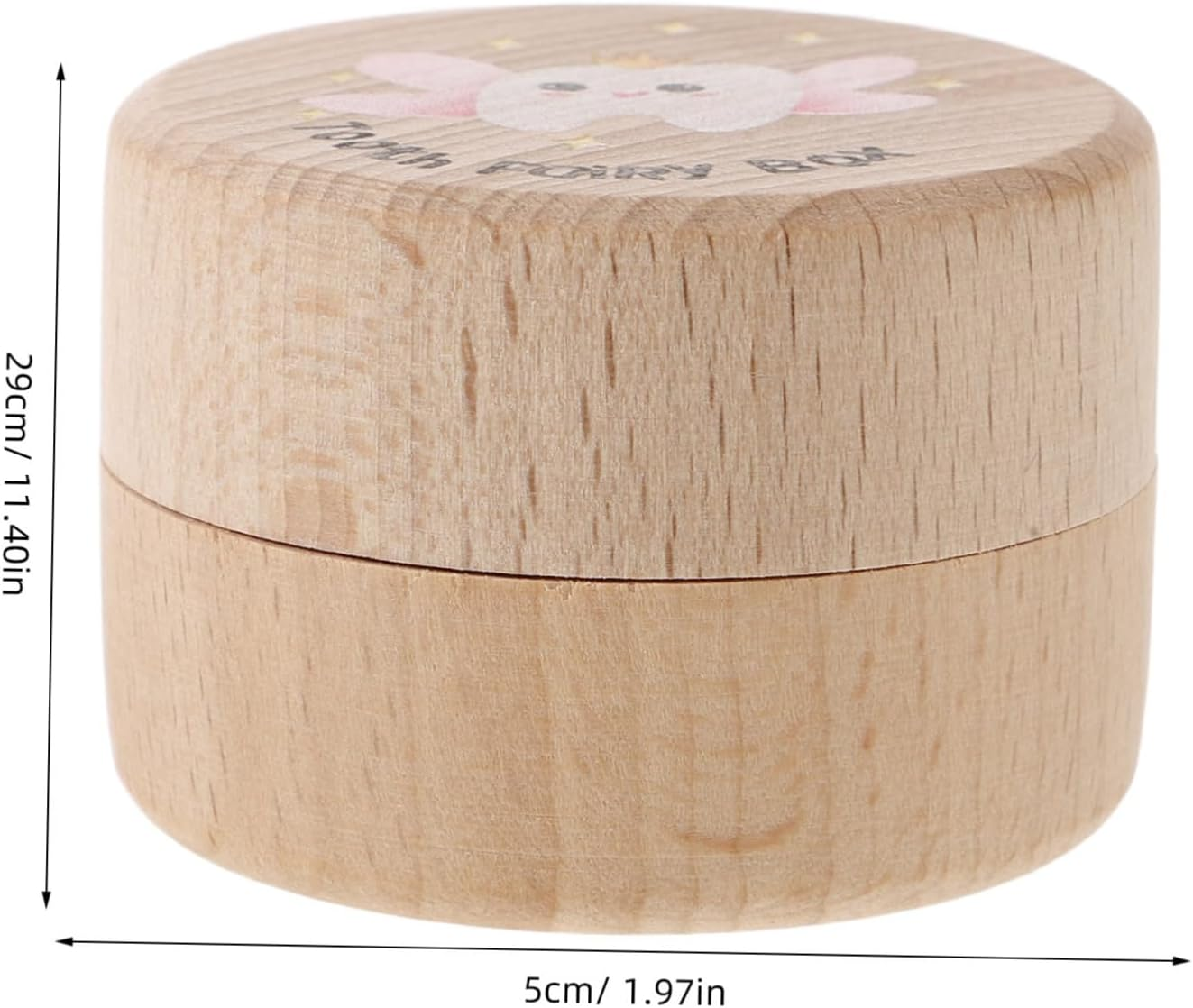 Healifty Wooden Tooth Box Newborn Keepsake Box Tooth Holder Boys and Girls Souvenir Organizer image number 3