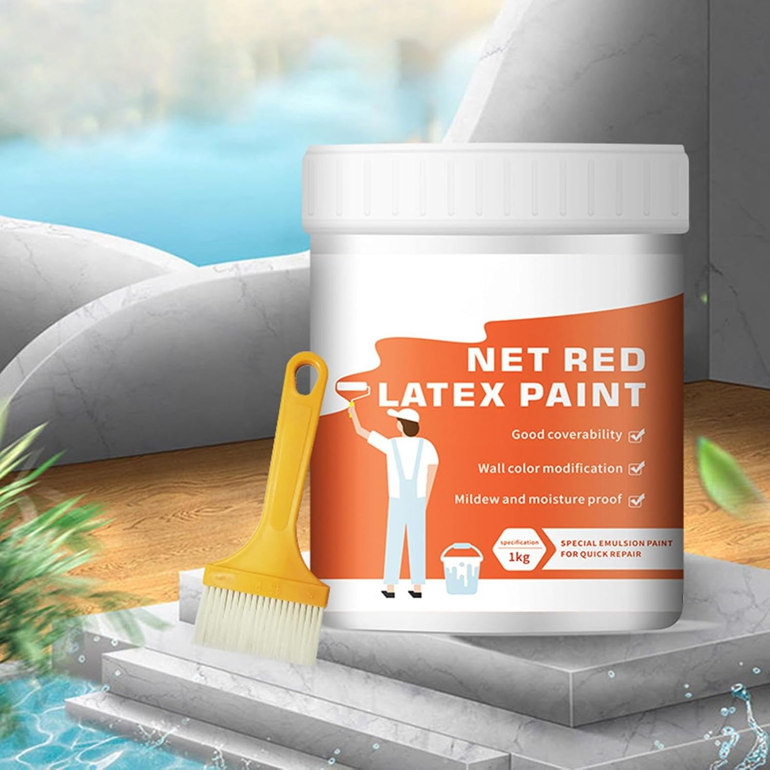 Spackle Wall Repair Kit - Wall Primer with Scraper - Odorless Safe Wall Paint with Scraper for Creak Damage, Repair Nail Holes, Cracks and Peeling image number 2